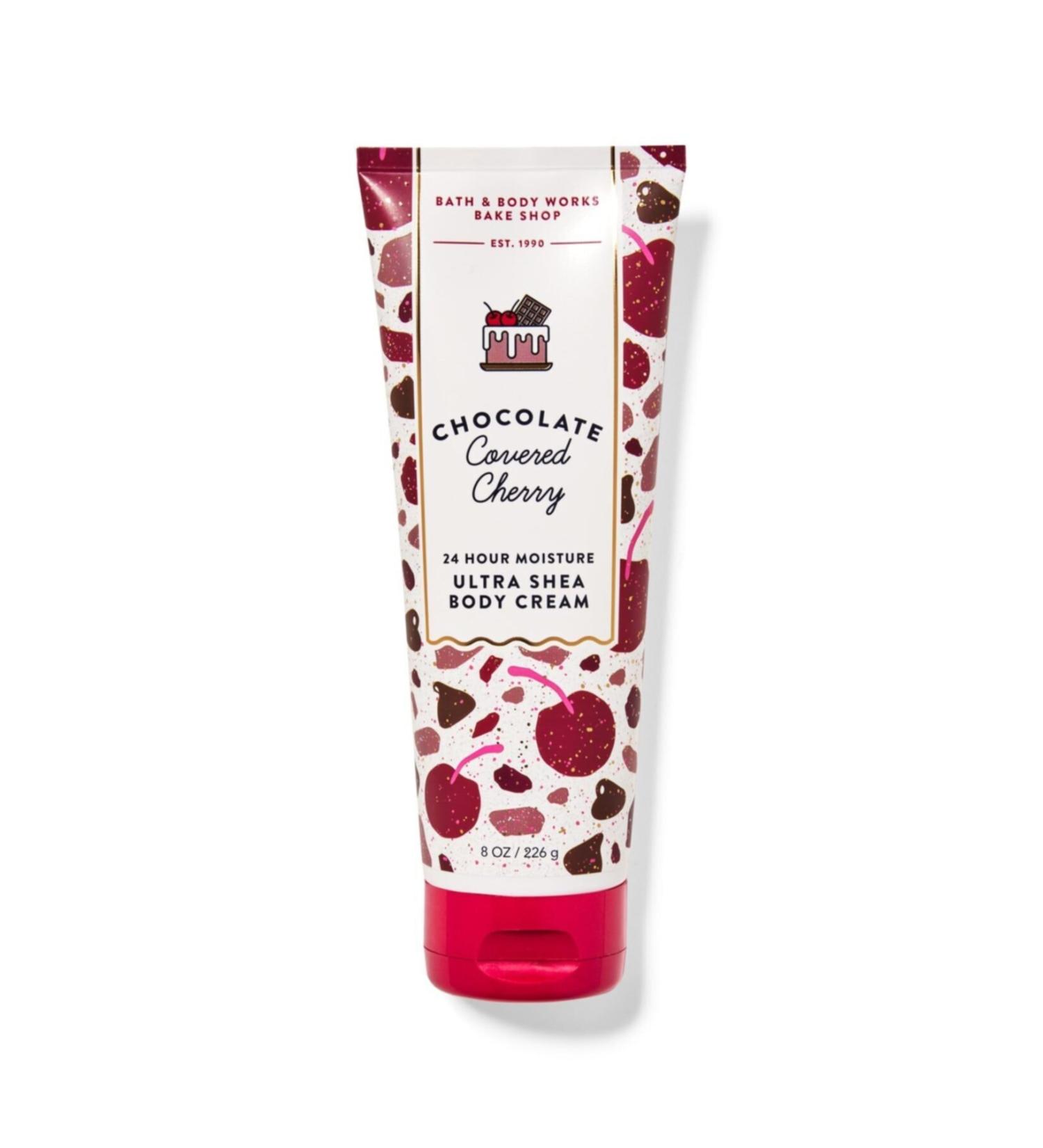 Bath & Body Works Chocolate Covered Body Cream with Cherry Shea 8 Oz / 226 G