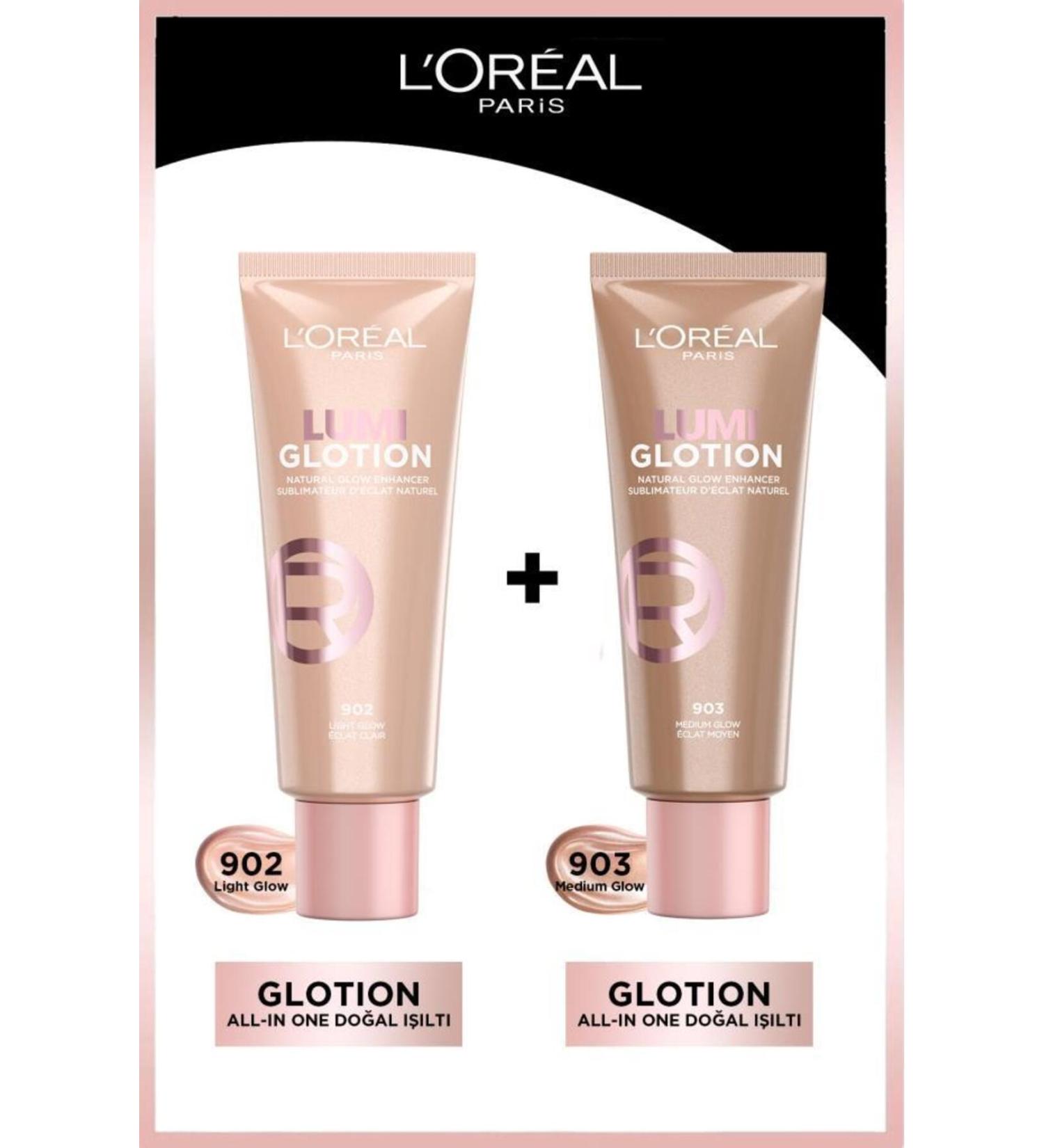 L'Oreal Paris Glotion All-In-One Natural Glow 902 Light Glow & 903 Medium Glow - Buy Online on GoSupps.com