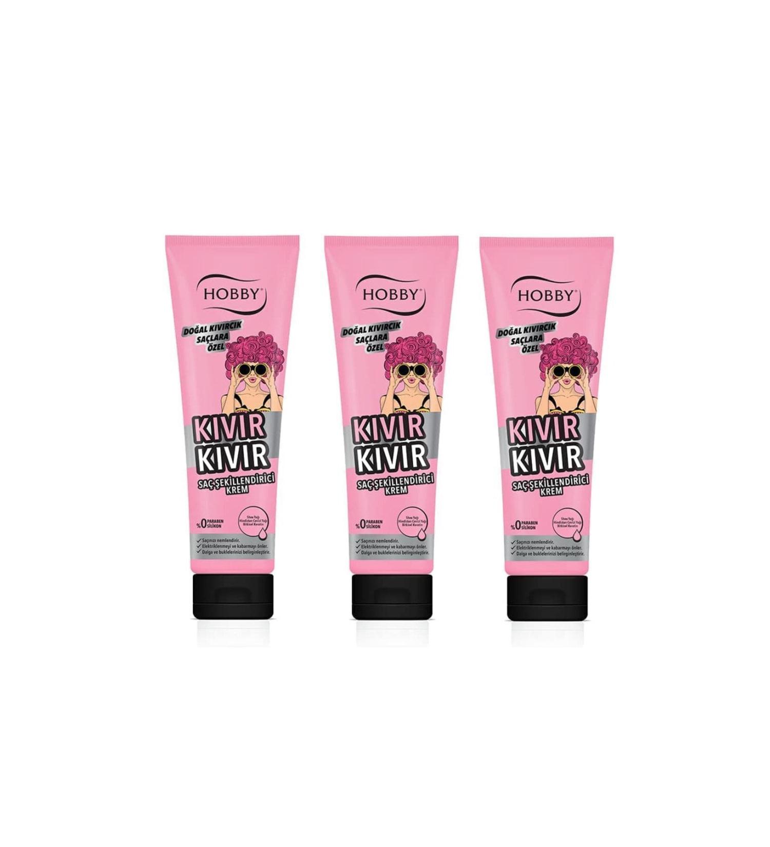 Hobby CURLY HAIR STYLING CREAM TUBE 150 x 3 PIECES