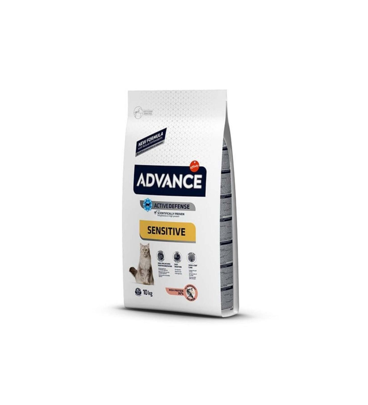 Advance Sensitive Adult Cat Food with Salmon 10 Kg