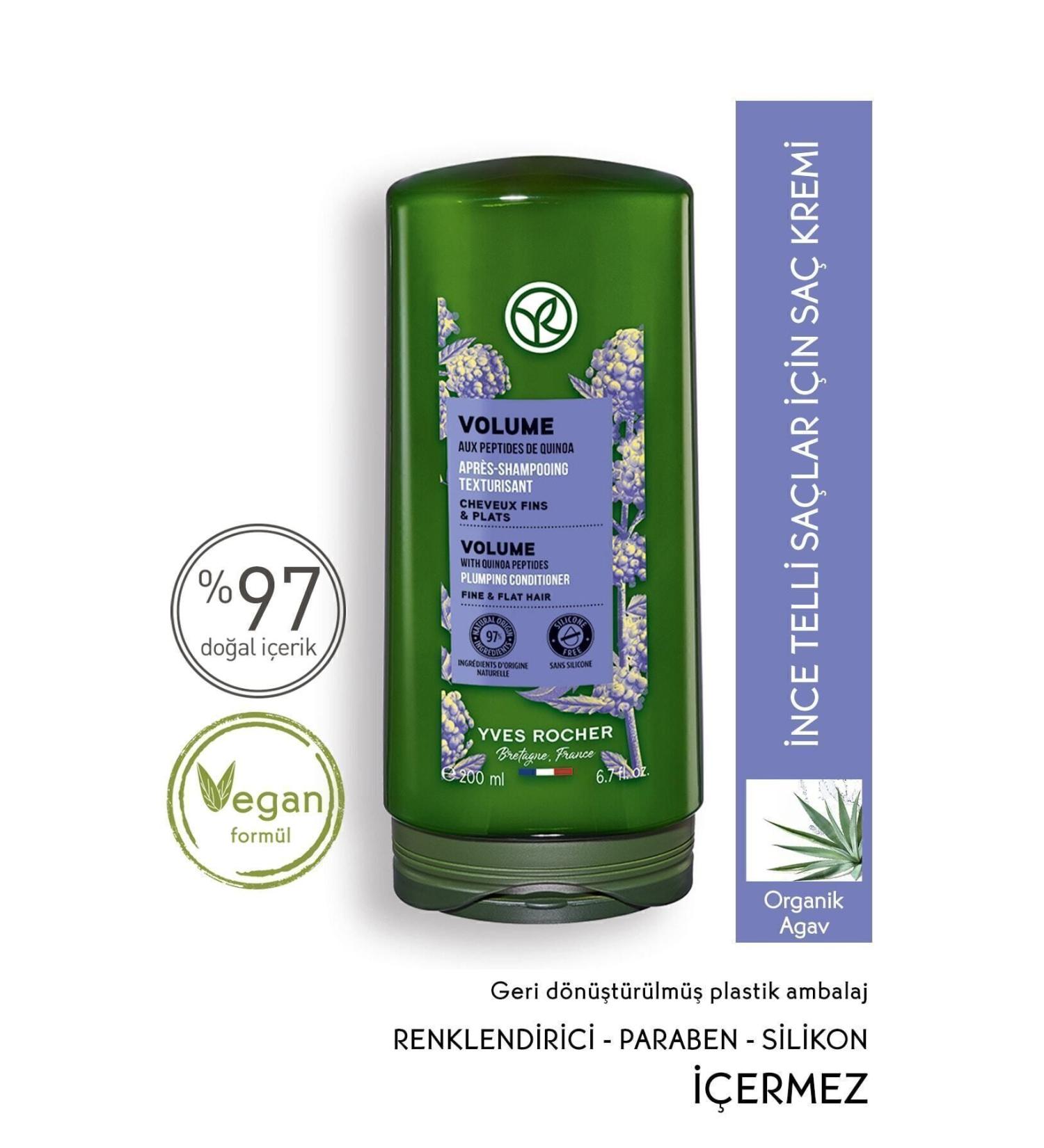 Yves Rocher Fine Hair Volumizing Conditioner - Vegan-200 ml + La Roche Posay Gel