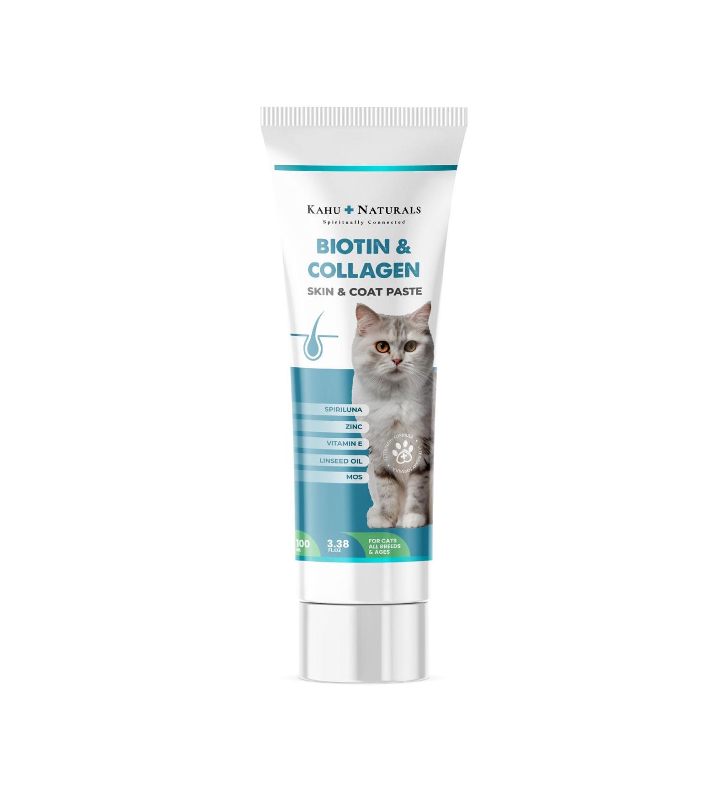 Kahu Naturals Spiritually Connected Skin and Coat Health Cat Malt B7 Collagen Spirulina Anti-Fall 100 ml - Buy Online on GoSupps.com