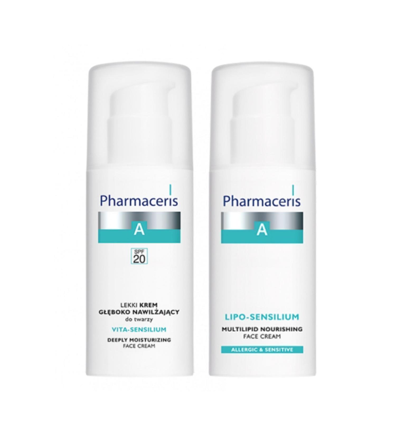 Pharmaceris Daily Care for Sensitive Skin Spf20 Intensive Moisture & Nourishing Face Cream Set of 2-DermoCosmetic