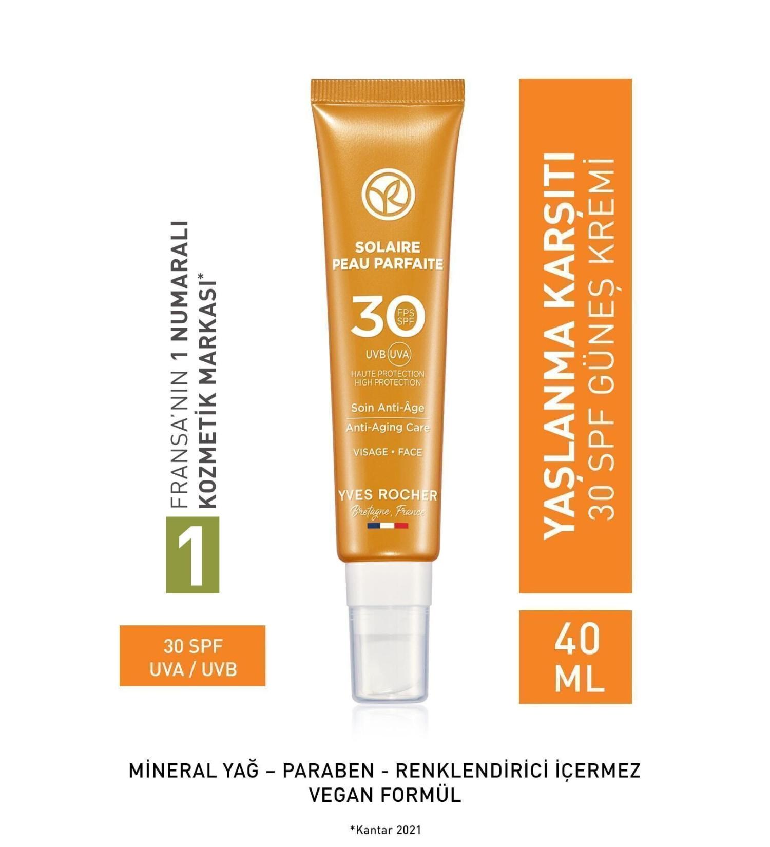 Yves Rocher Spf 30 Anti-Aging and Anti-Spot Sunscreen Face Cream / LaRochePosay Gel Gift
