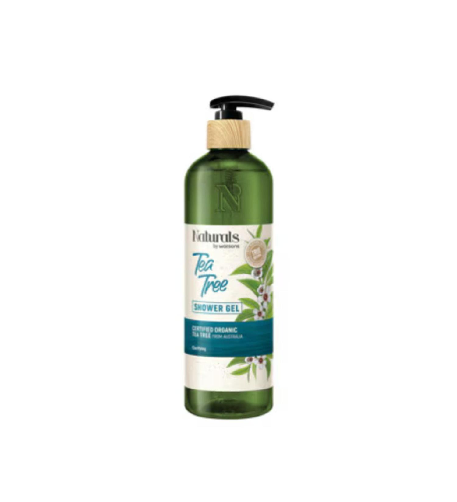 Naturals By Watsons Organic Shower Gel Tea Tree 490 ml / Soothing and Purifying Effect - For Itchy and Oily Skin - Buy Online on GoSupps.com