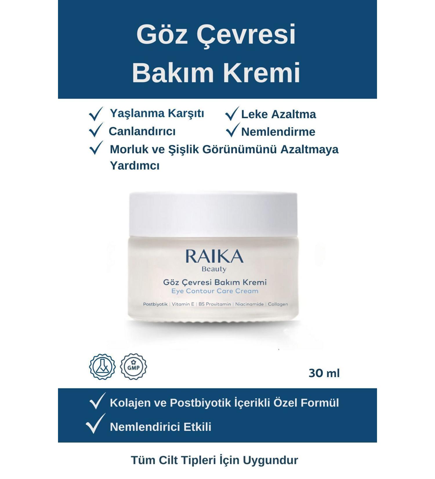 Raika Beauty Eye Cream Brightening Anti-Wrinkle Postbiotic Care Cream - Buy Online on GoSupps.com