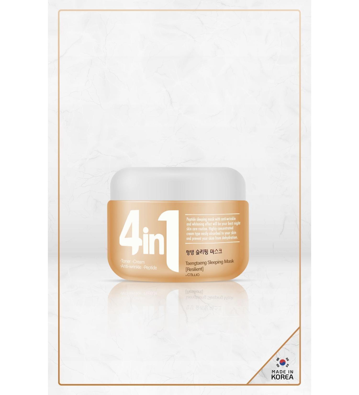 DR. CELLIO 4in1 Taengtaeng Peptide Regenerating Sleeping Mask Made In Korea