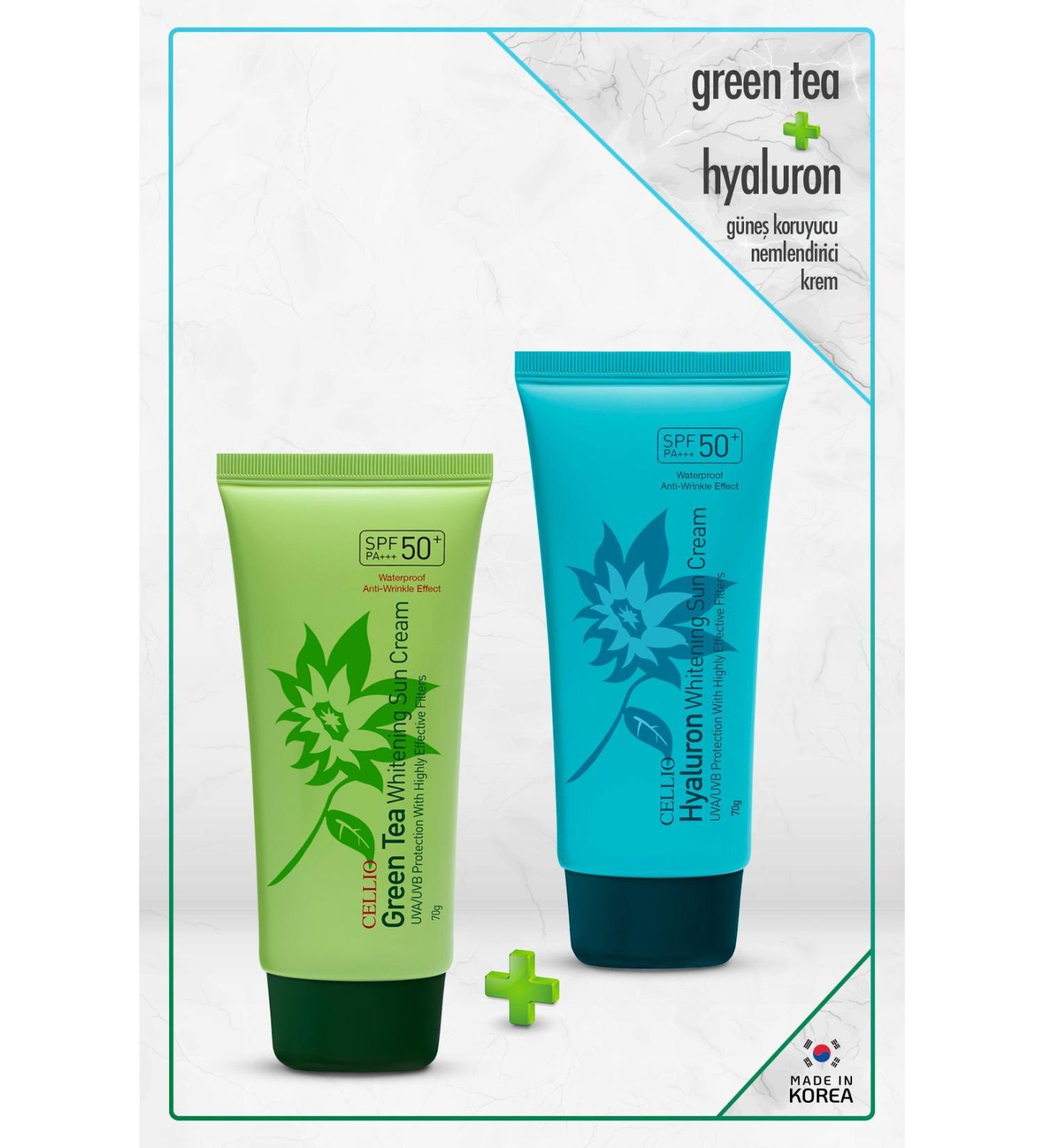 DR. CELLIO 2-pack Sun Cream Green Tea + Hyaluron Sunscreen Moisturizing Cream Spf50 Pa Uva/uvb - Buy Online on GoSupps.com