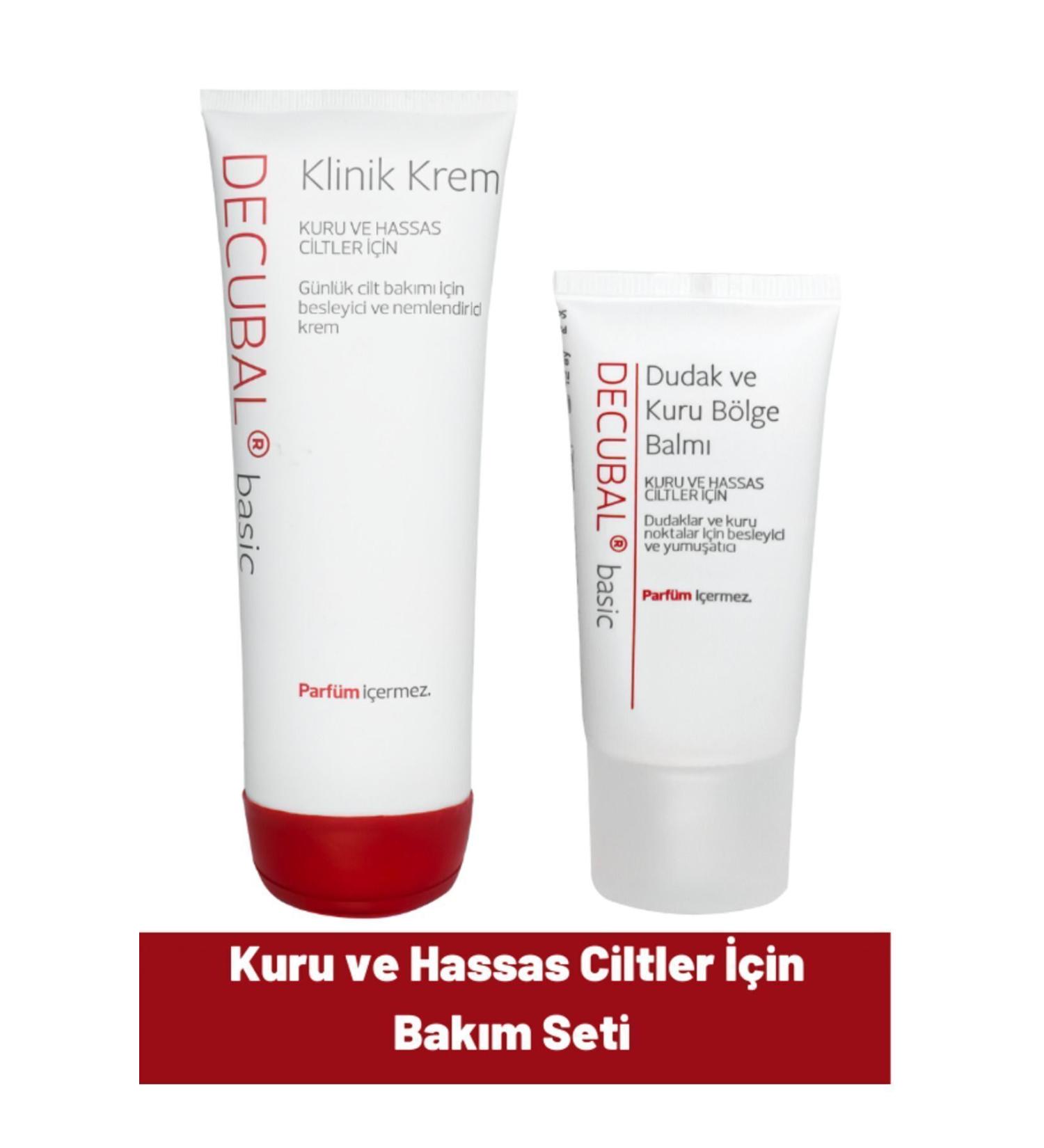 Decubal Clinical Cream for Dry and Sensitive Skin 250 ml and Lip Balm 30 ml - Buy Online on GoSupps.com