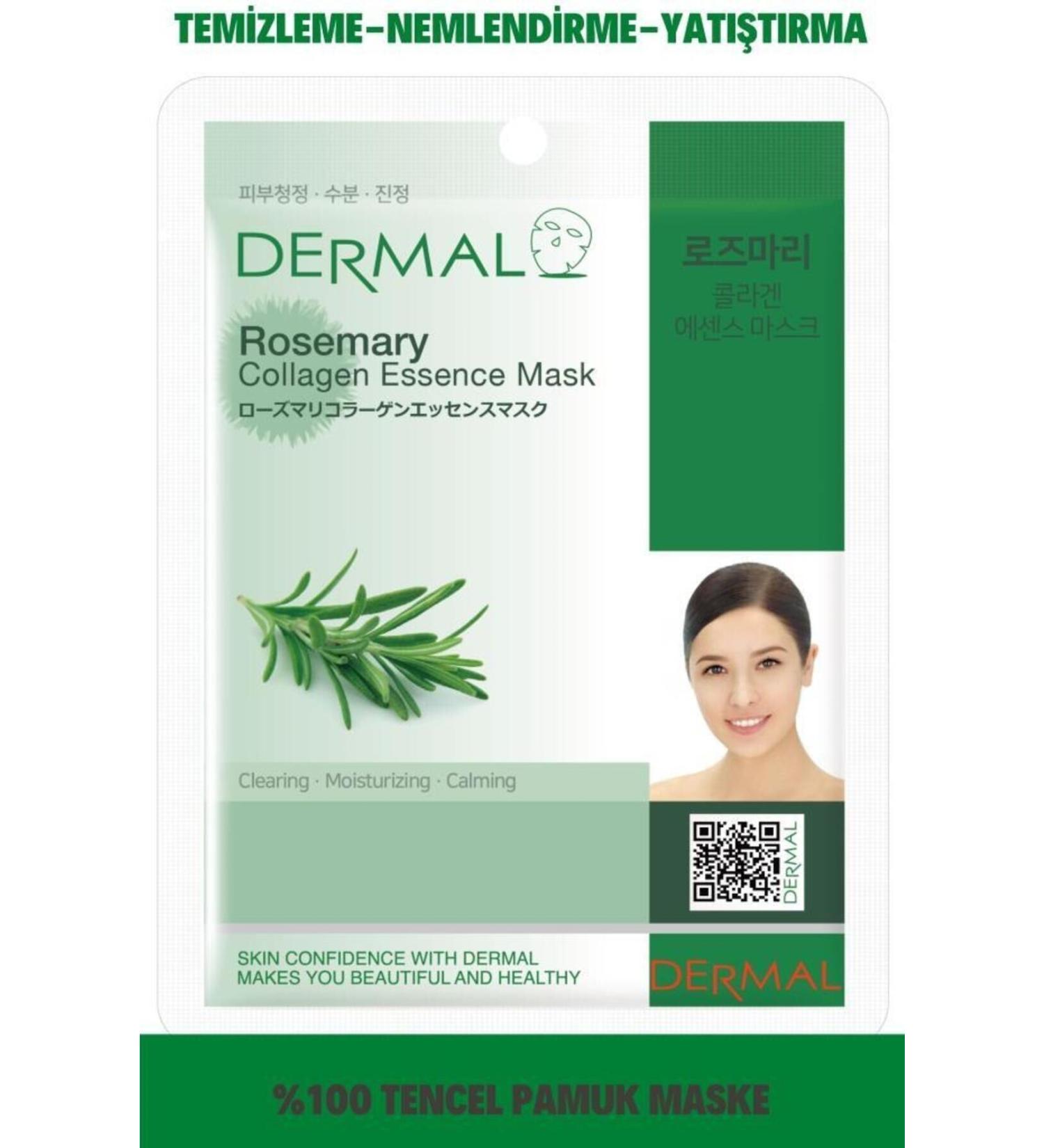 Dermal Cleansing Moisturizing and Soothing Rosemary Extract Collagen Mask 23 gr - Buy Online on GoSupps.com