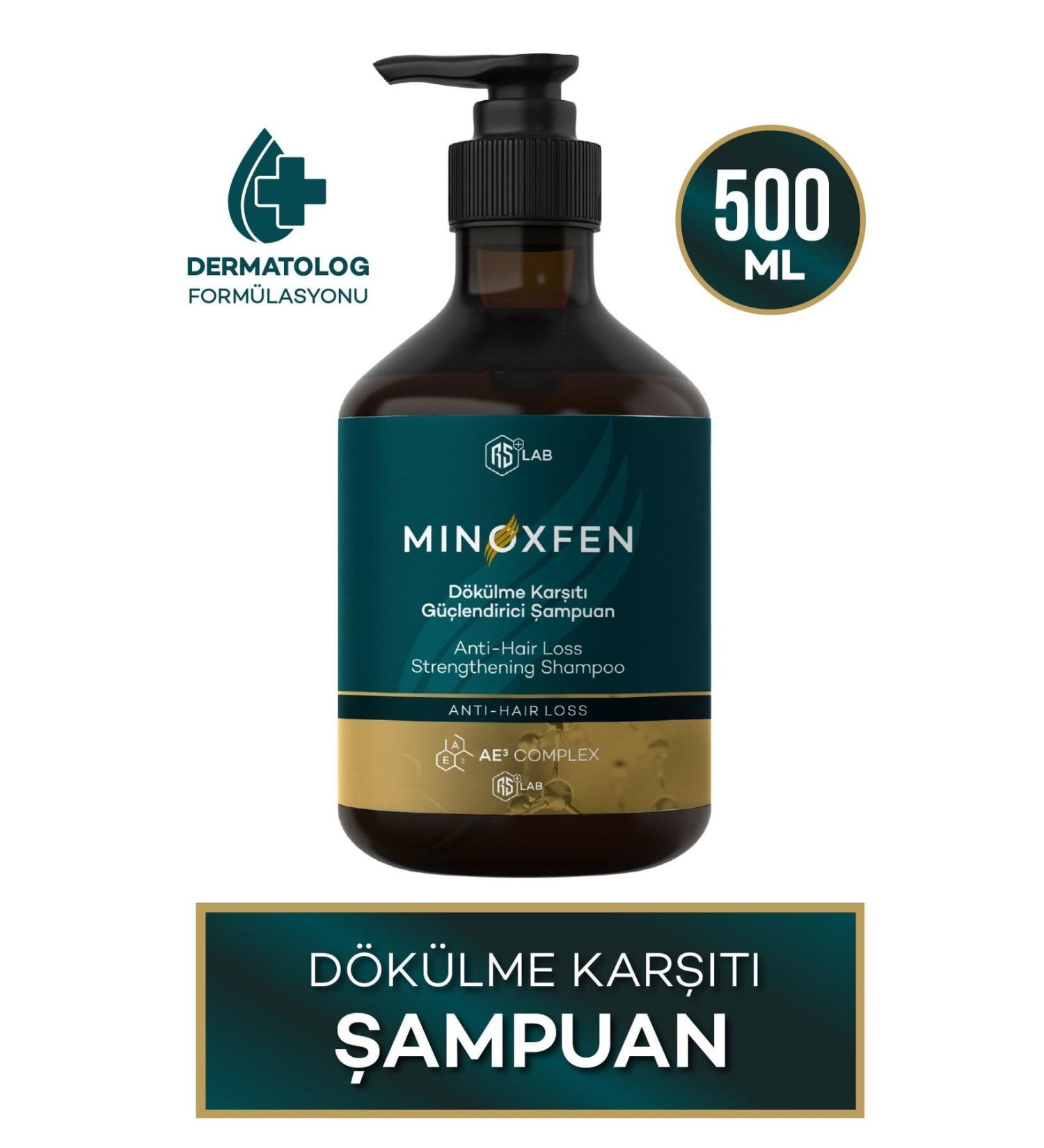 MINOXFEN Anti Hair Loss Shampoo Organic Vegan Argan Oil Pump Bottle Anti Hair Loss Hair Care 500ml - Buy Online on GoSupps.com