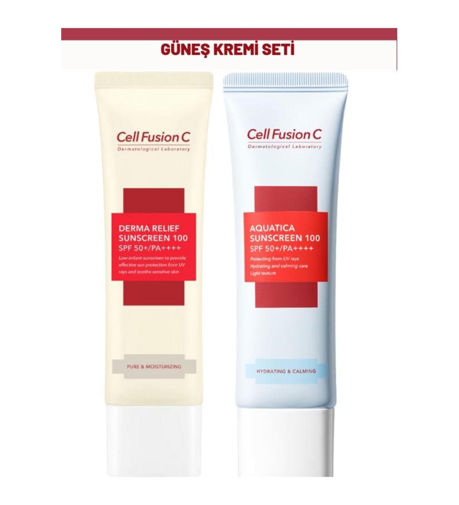 Cell Fusion C Derma Relief 100 Spf 50 /pa Sunscreen and Aquatica Moisturizer for Kids and Adults - Buy Online on GoSupps.com