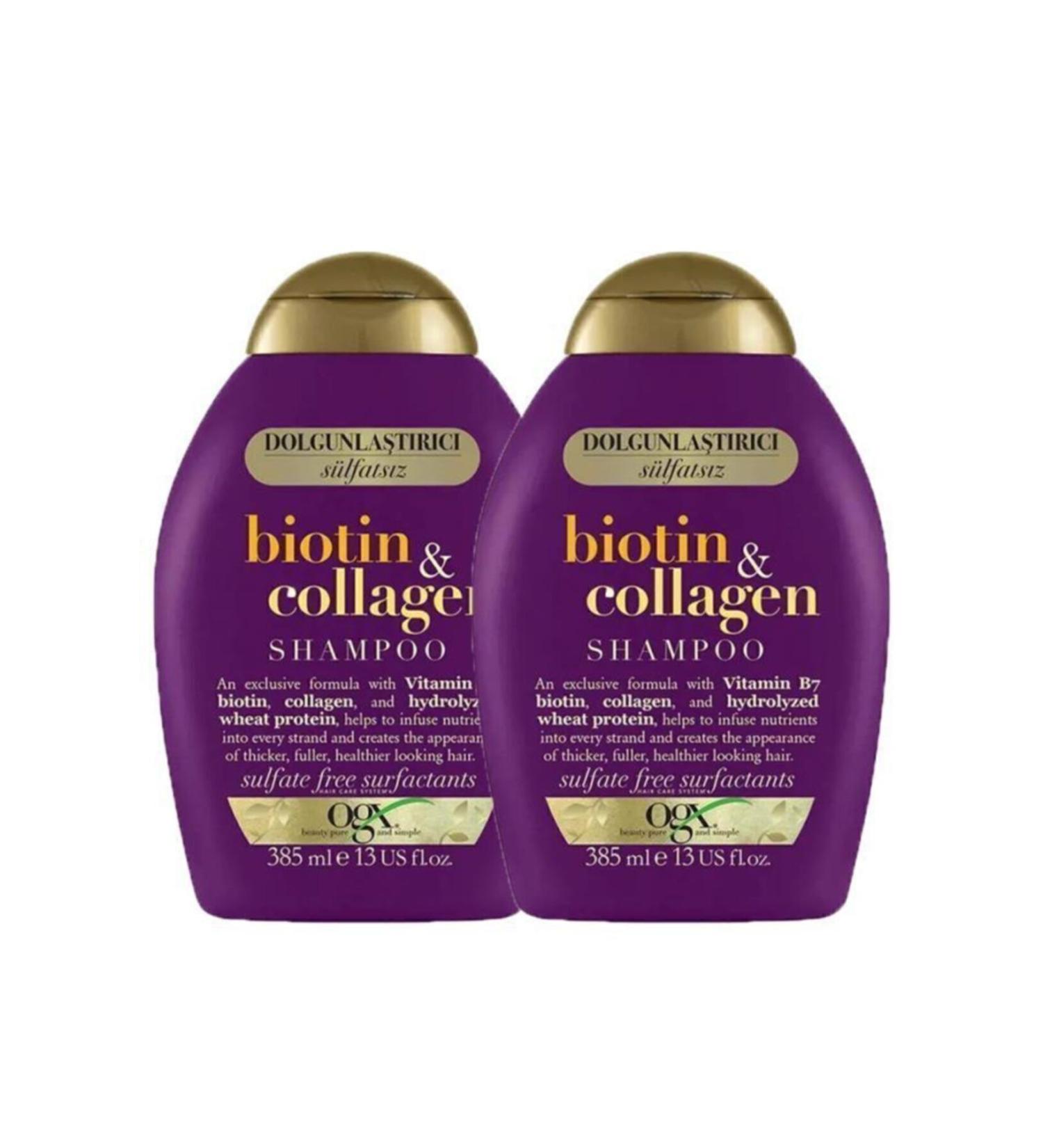 OGX Organix Biotin & Collagen Shampoo 385 ml X2 Pieces