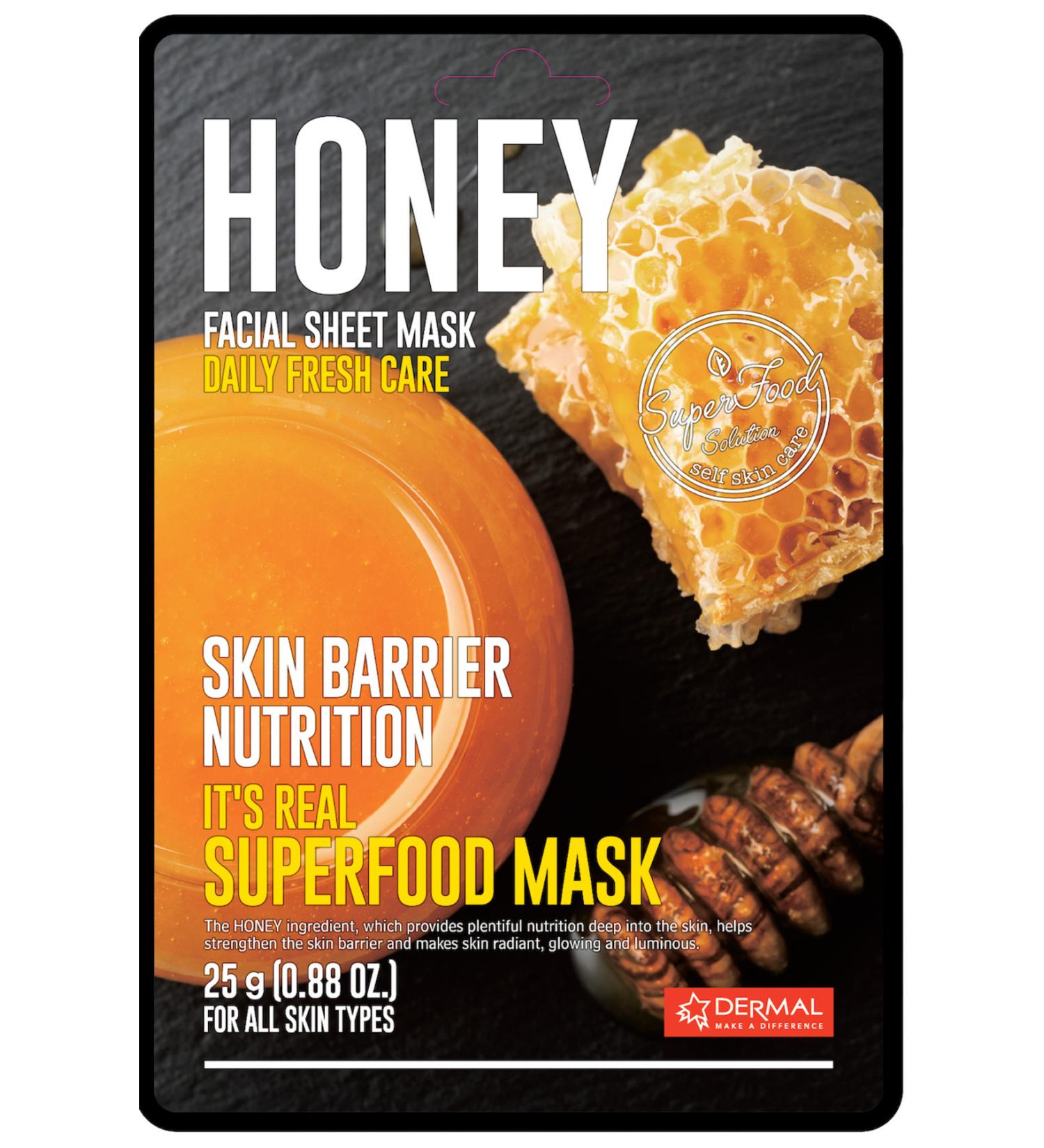 Dermal Barrier Strengthening and Nourishing Superfood Honey Mask for All Skin Types 25 gr - Buy Online on GoSupps.com