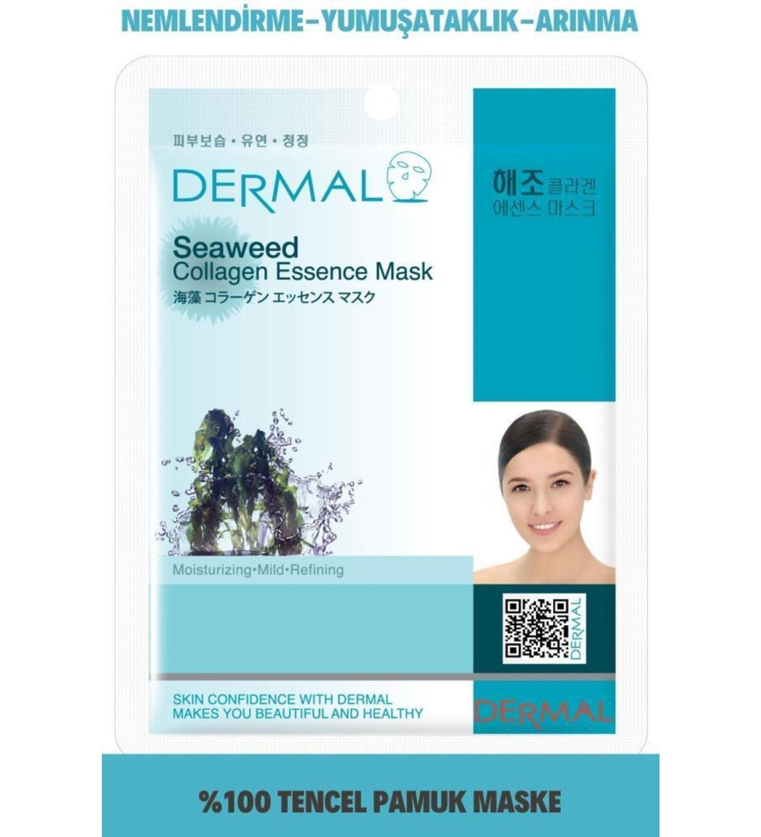 Dermal Purifying Moisturizing and Softening Seaweed Extract Collagen Mask 23 gr