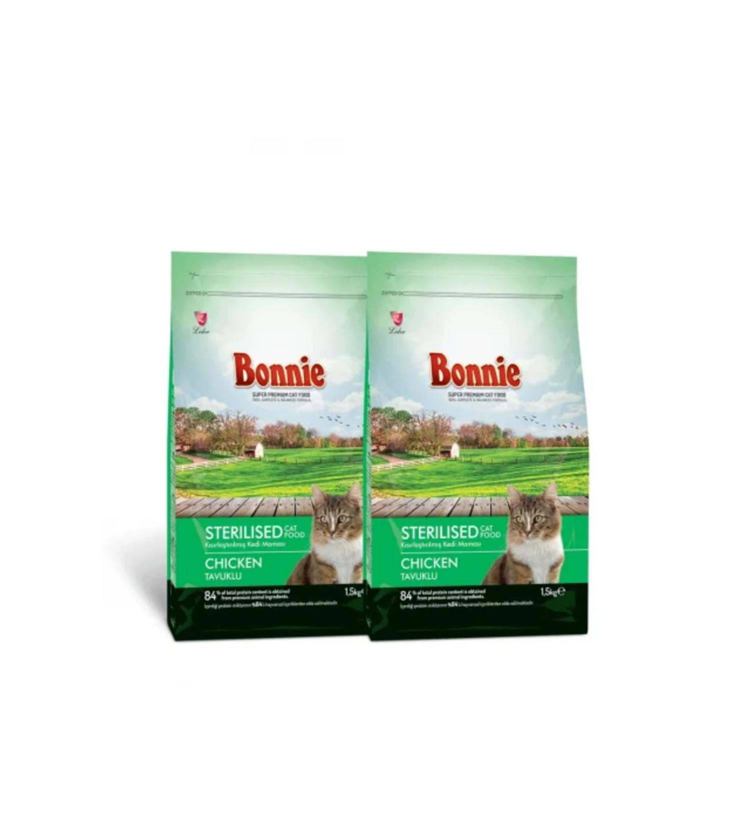 Bonnie Sterilized Chicken Cat Food 1.5 Kg X 2 Pieces - Buy Online on GoSupps.com