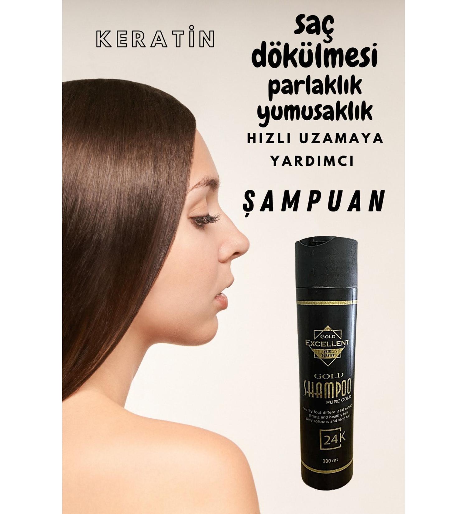 GOLD EXCELLENT Anti-Hair Loss Vitality Care Shampoo Fast Growth Helping Keratin Shampoo - Buy Online on GoSupps.com