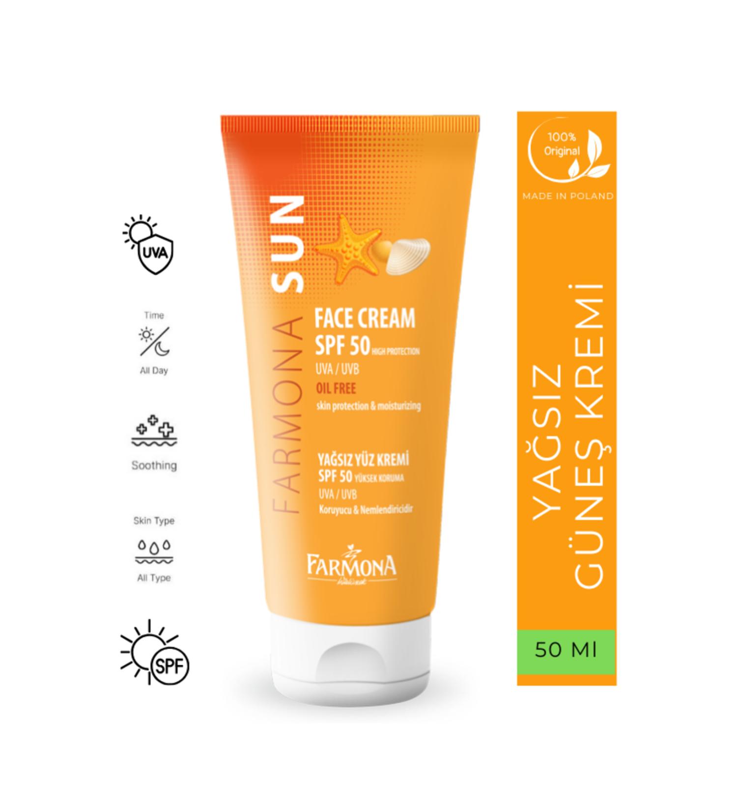 Farmona SUN FACE CREAM-O L FREE SPF50 - Buy Online on GoSupps.com