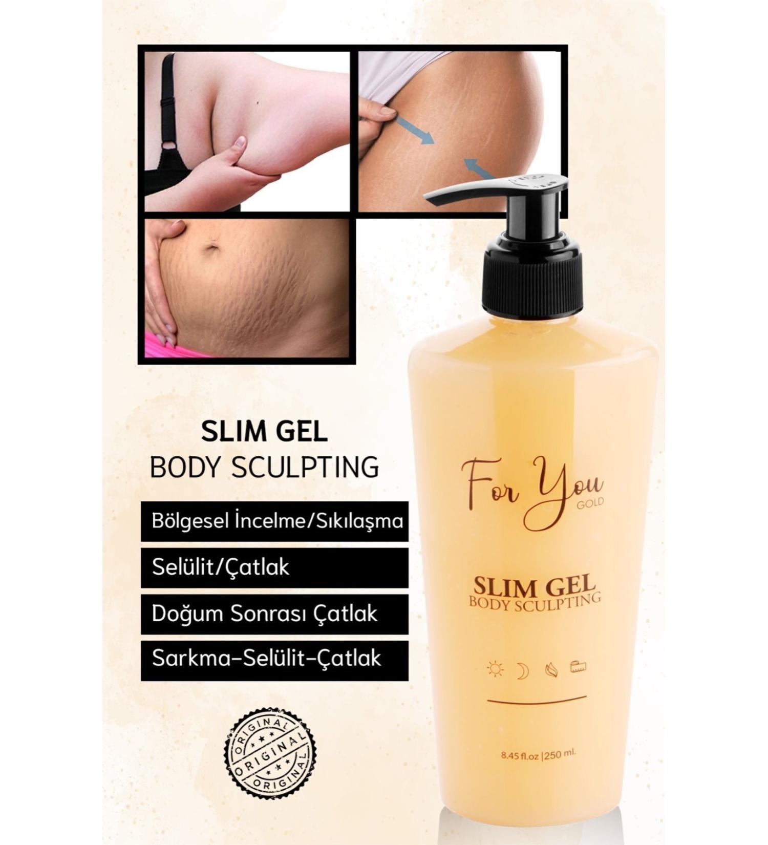 For You Gold Slim Gel Slimmer - Firming - Fat Burner - Regional Slimming - Anti-Stretch and Cellulite Cream (single) - Buy Online on GoSupps.com