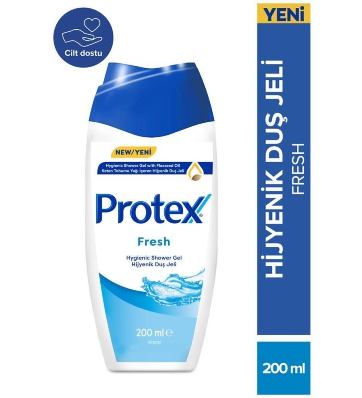 Protex Fresh Hygienic Shower Gel with Linseed Oil 200 ml - Buy Online on GoSupps.com