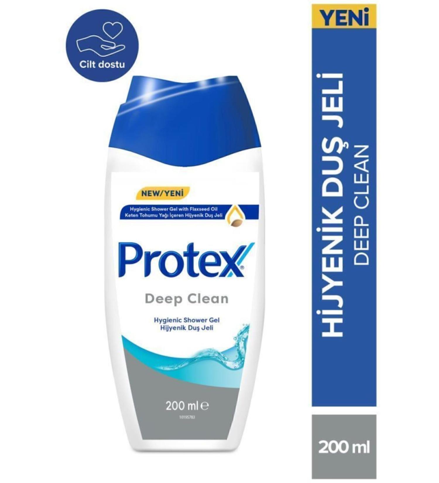 Protex Deep Clean Hygienic Shower Gel with Linseed Oil 200 ml - Buy Online on GoSupps.com