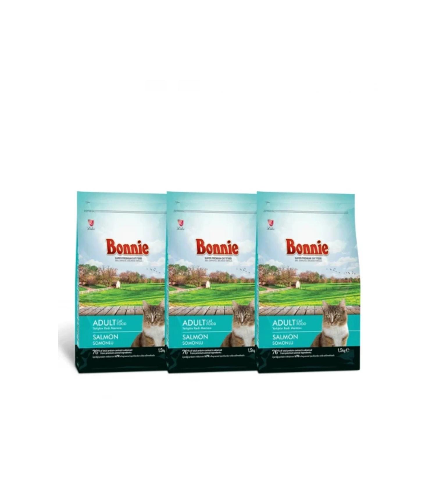 Bonnie Salmon Cat Food 1.5 Kg X 3 Pieces - Buy Online on GoSupps.com