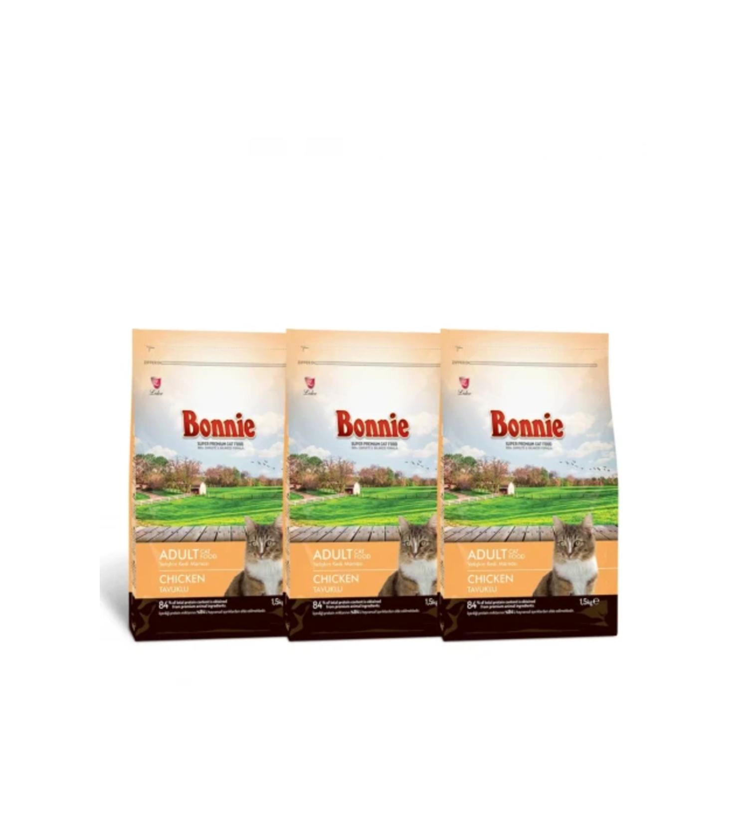 Bonnie Chicken Adult Cat Food 1.5 Kg X 3 Pieces - Buy Online on GoSupps.com