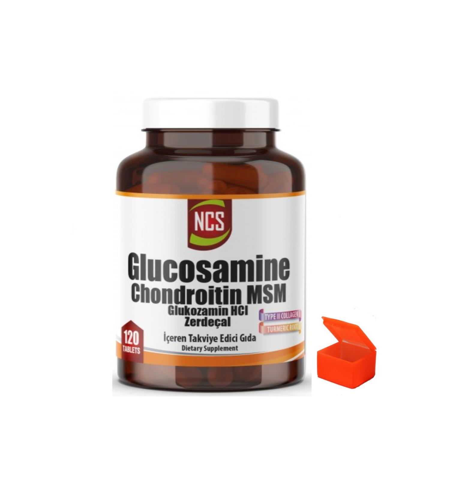 Ncs Glucosamine Chondroitin Msm Collagen Turmeric 120 Tablets Pill Box - Buy Online on GoSupps.com