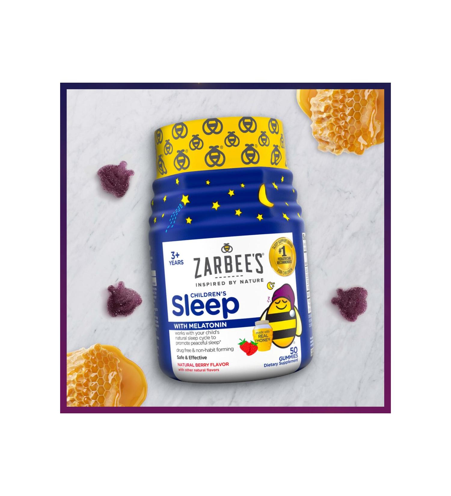 Zarbees Children Sleep With Melatonin 50 Gummies Berry Flavor