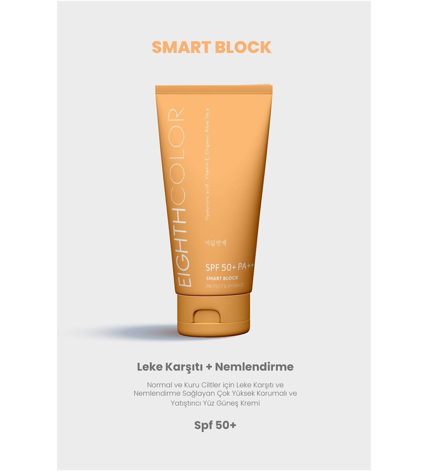 EIGHTH COLOR Smart Block - Anti-Stain Very High Protection Face Sun Cream - Spf 50 50ml - Buy Online on GoSupps.com