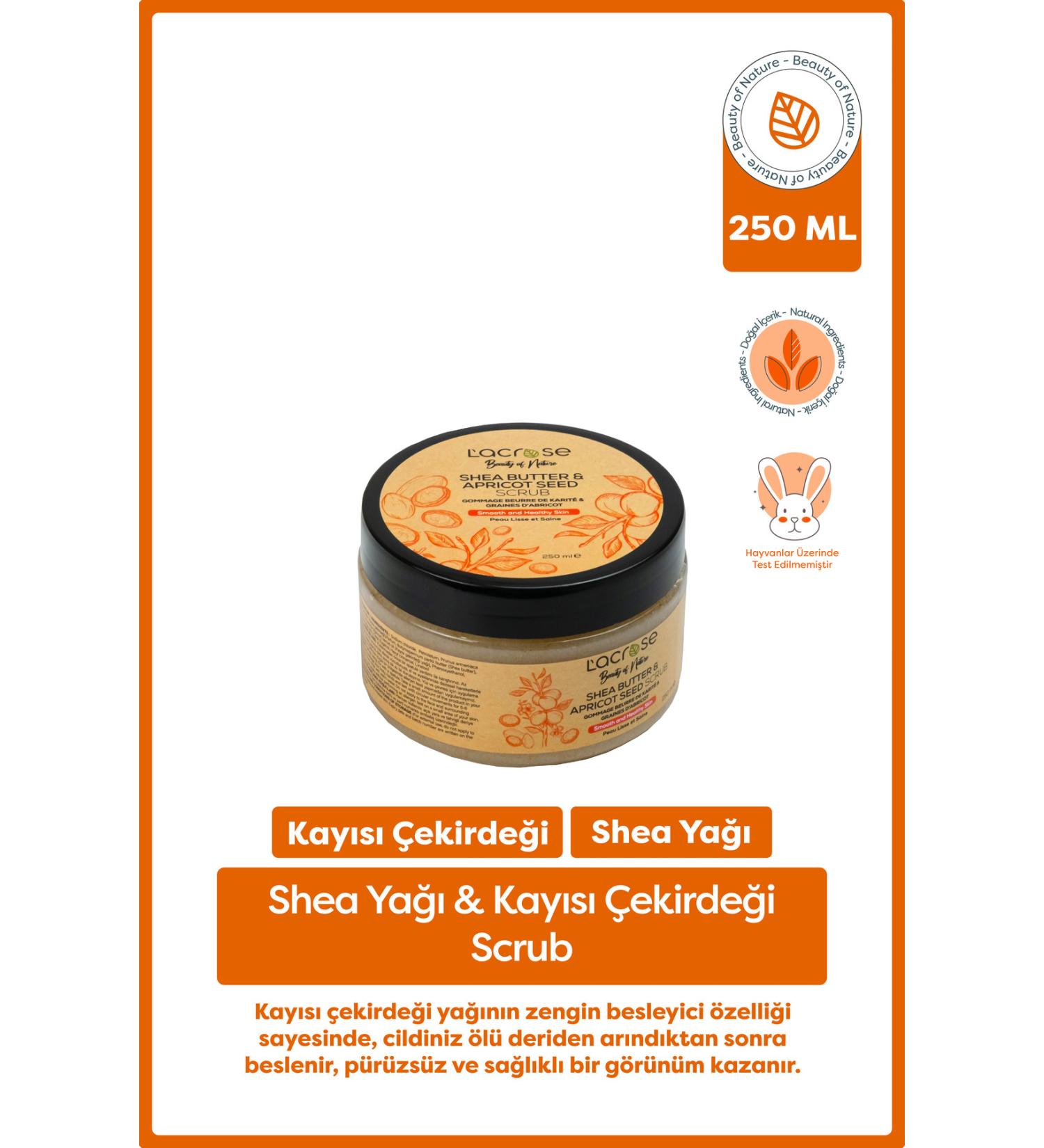 L'ACROSE Shea Butter & Apricot Kernel Scrub - 250 ML