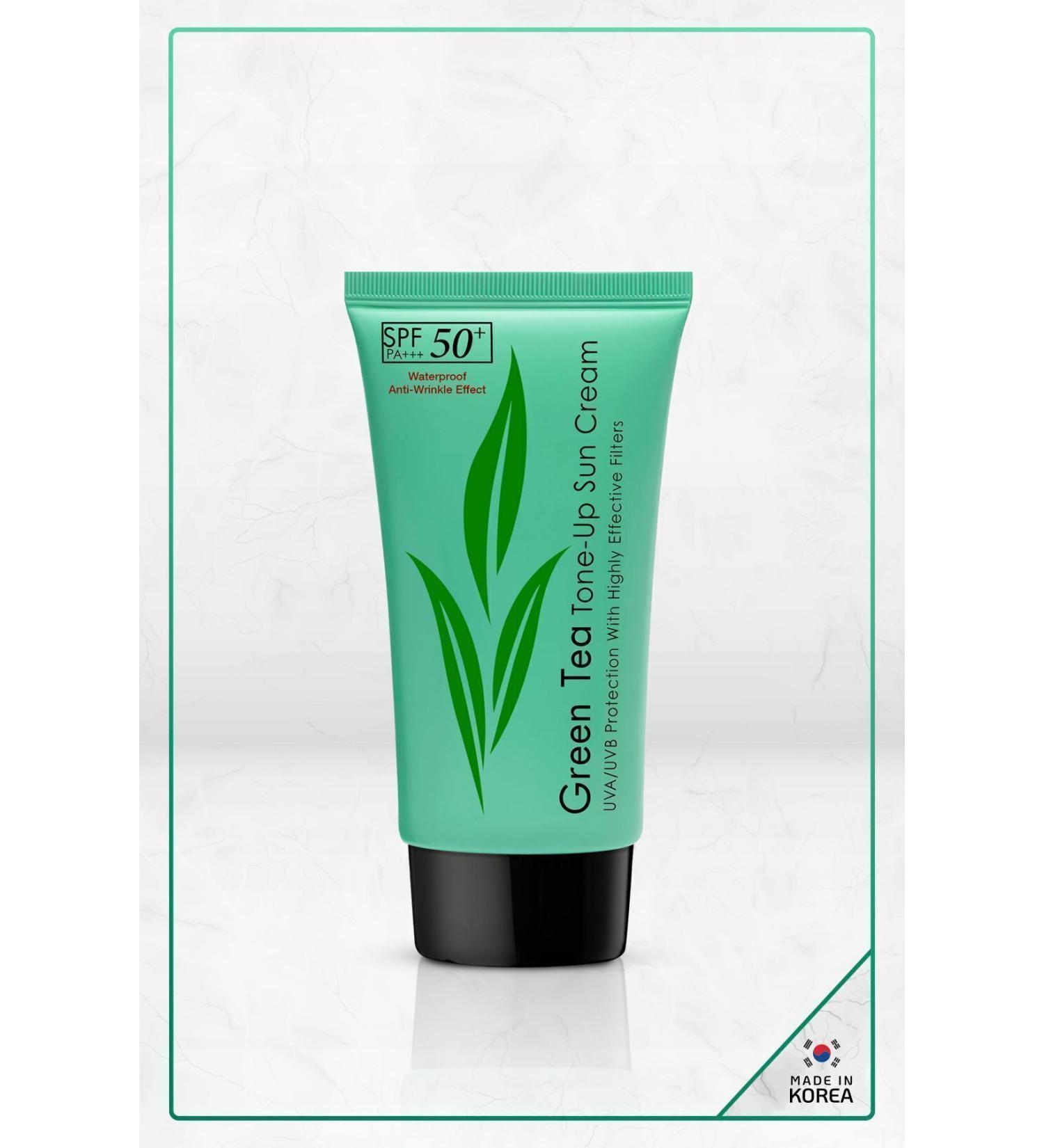 DR. CELLIO Juno Green Tea Extract Toning Effect Anti-Blemish Acne and Wrinkle Sunscreen (waterproof)