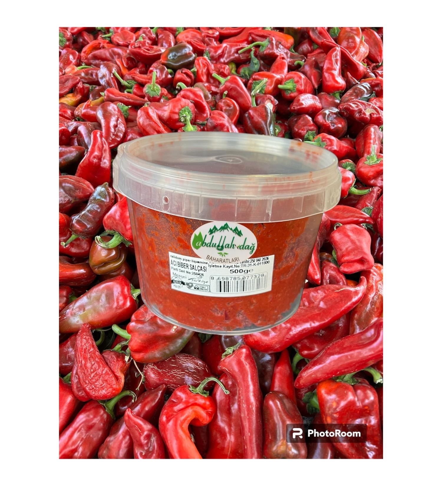 Hac o lu spice Hatay Local Natural Hot Pepper Paste Hot 500 gr - 1/2 kg
