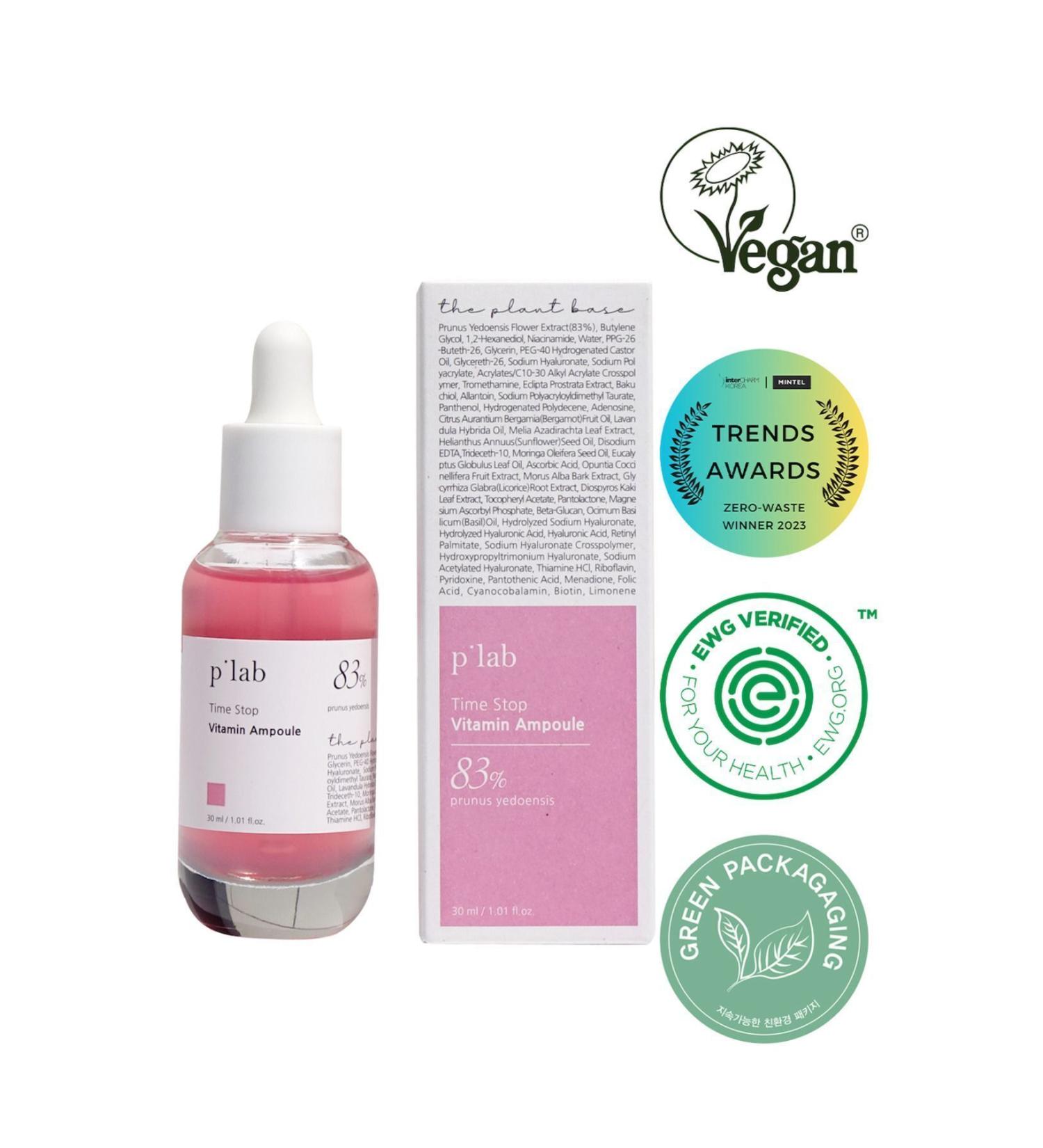 The Plant Base Time Stop Vitamin Ampoule - Anti-Wrinkle Serum 30ml