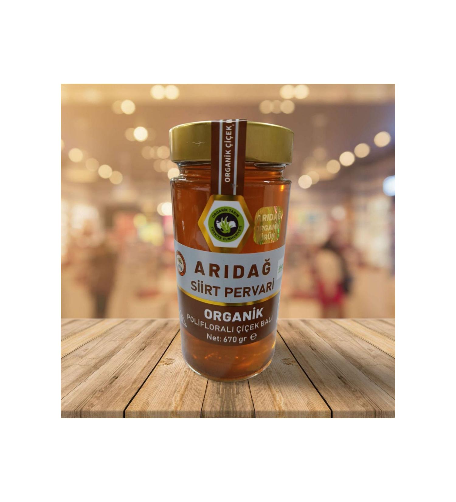 Ar da Siirt Pervari Organic Certified Polyflora Flower Honey 670 gr