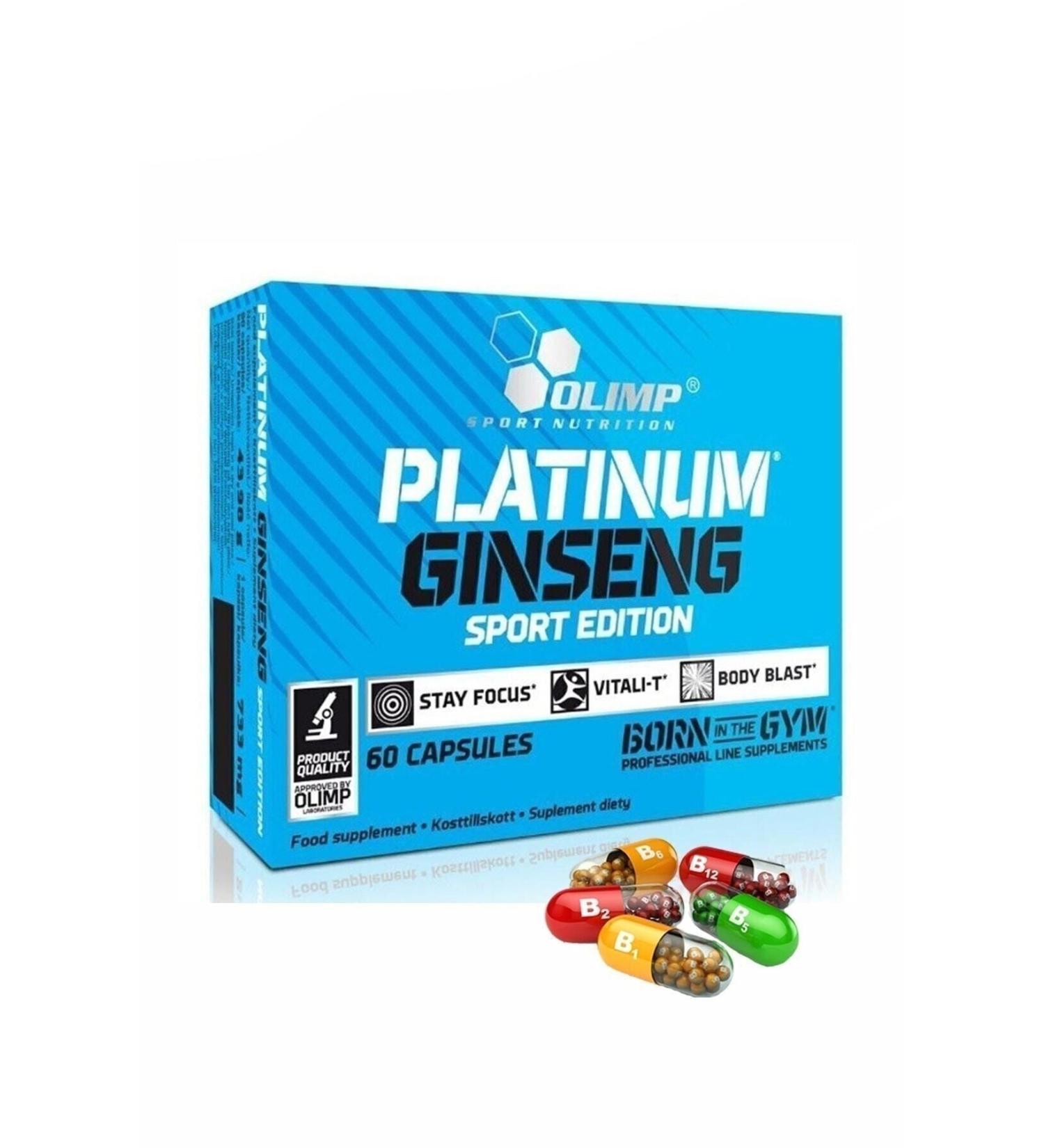 Olimp Platinum Gingseng 60 Capsules Ginseng Barley Extract Vitamin Mineral