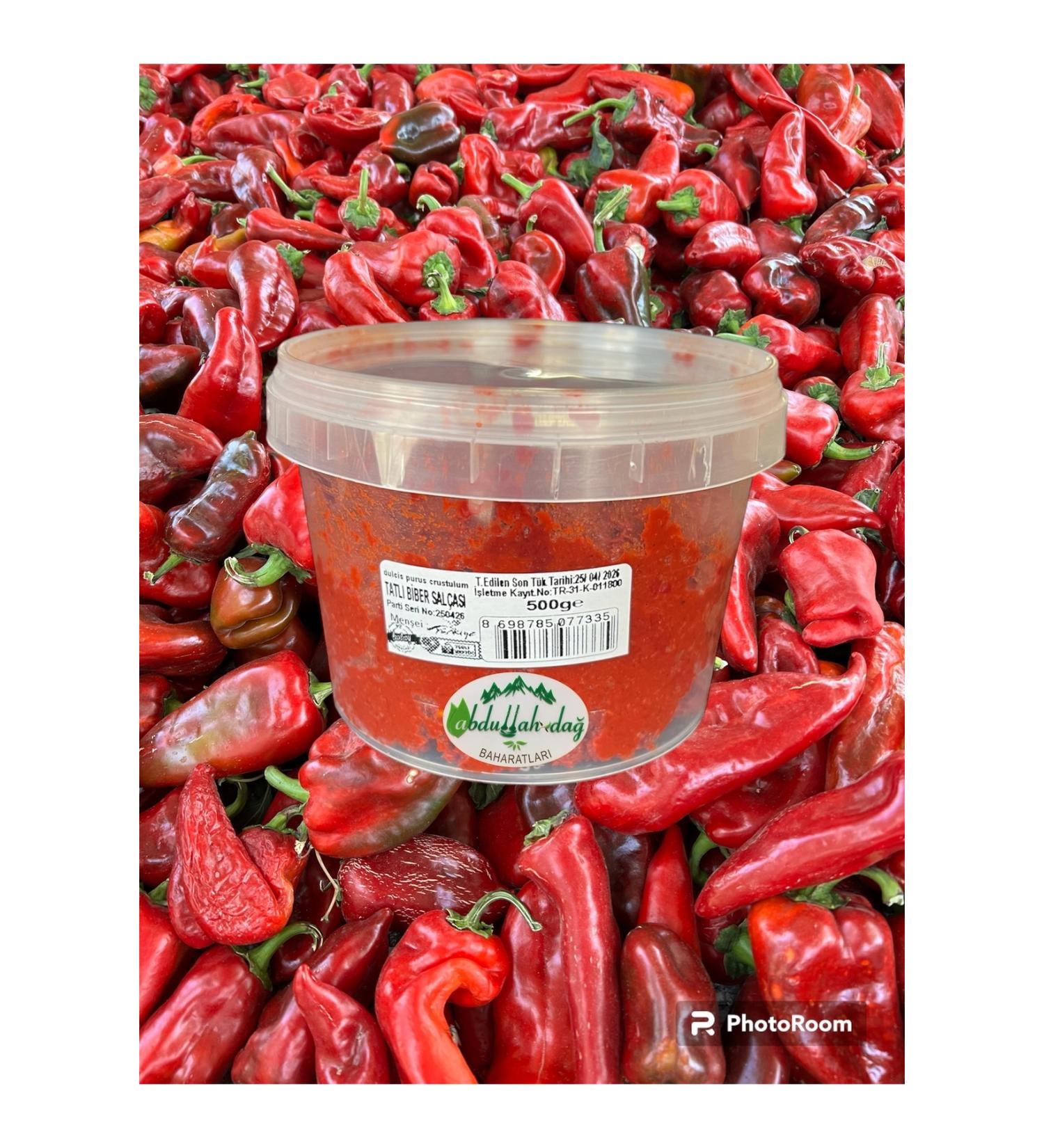 Hac o lu spice Hatay Local Natural Pepper Paste Hot-Sweet 500 gr - 1/2 kg