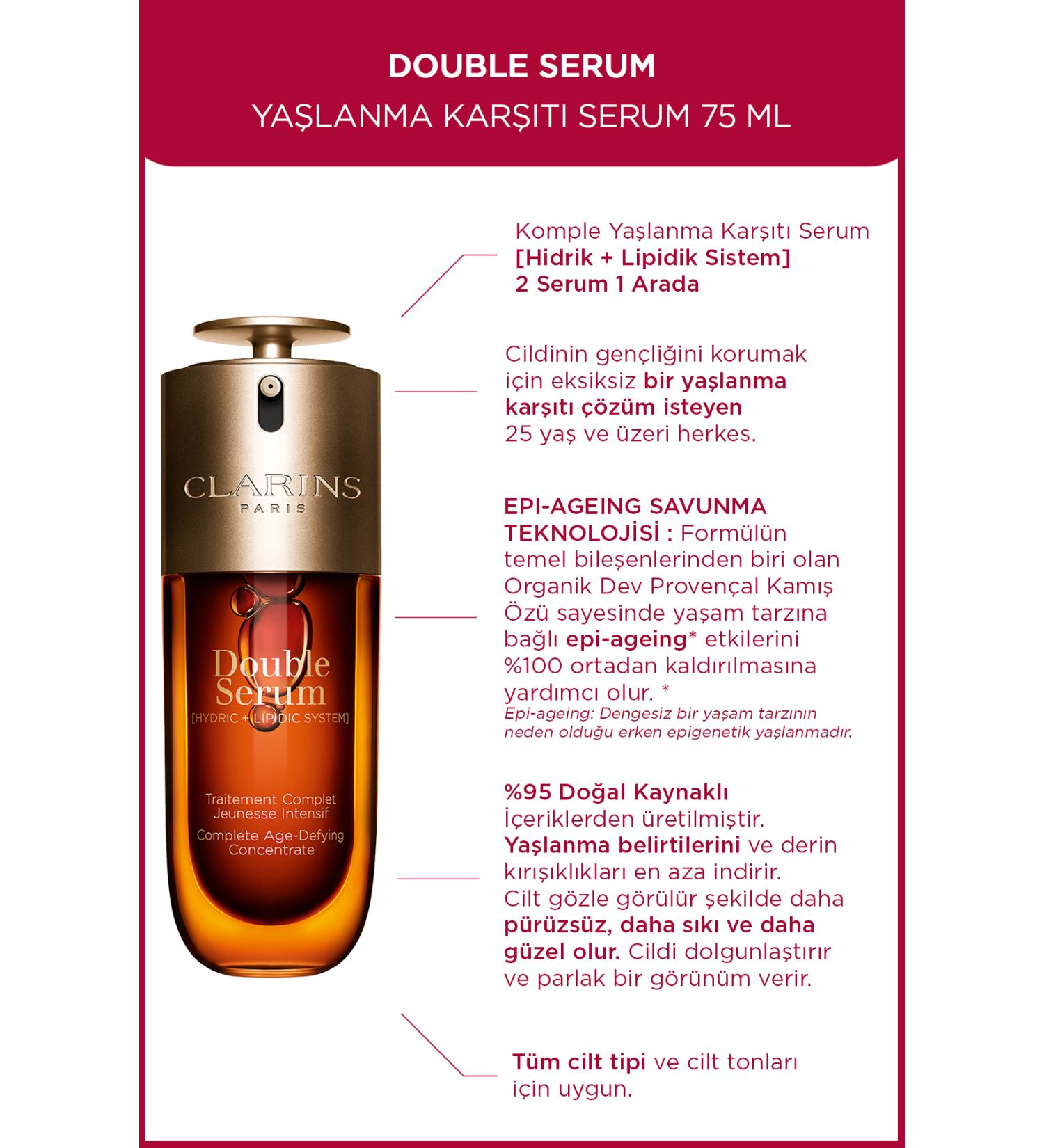 Clarins DOUBLE SERUM 75 ML ANTI-AGING SERUM - Buy Online on GoSupps.com