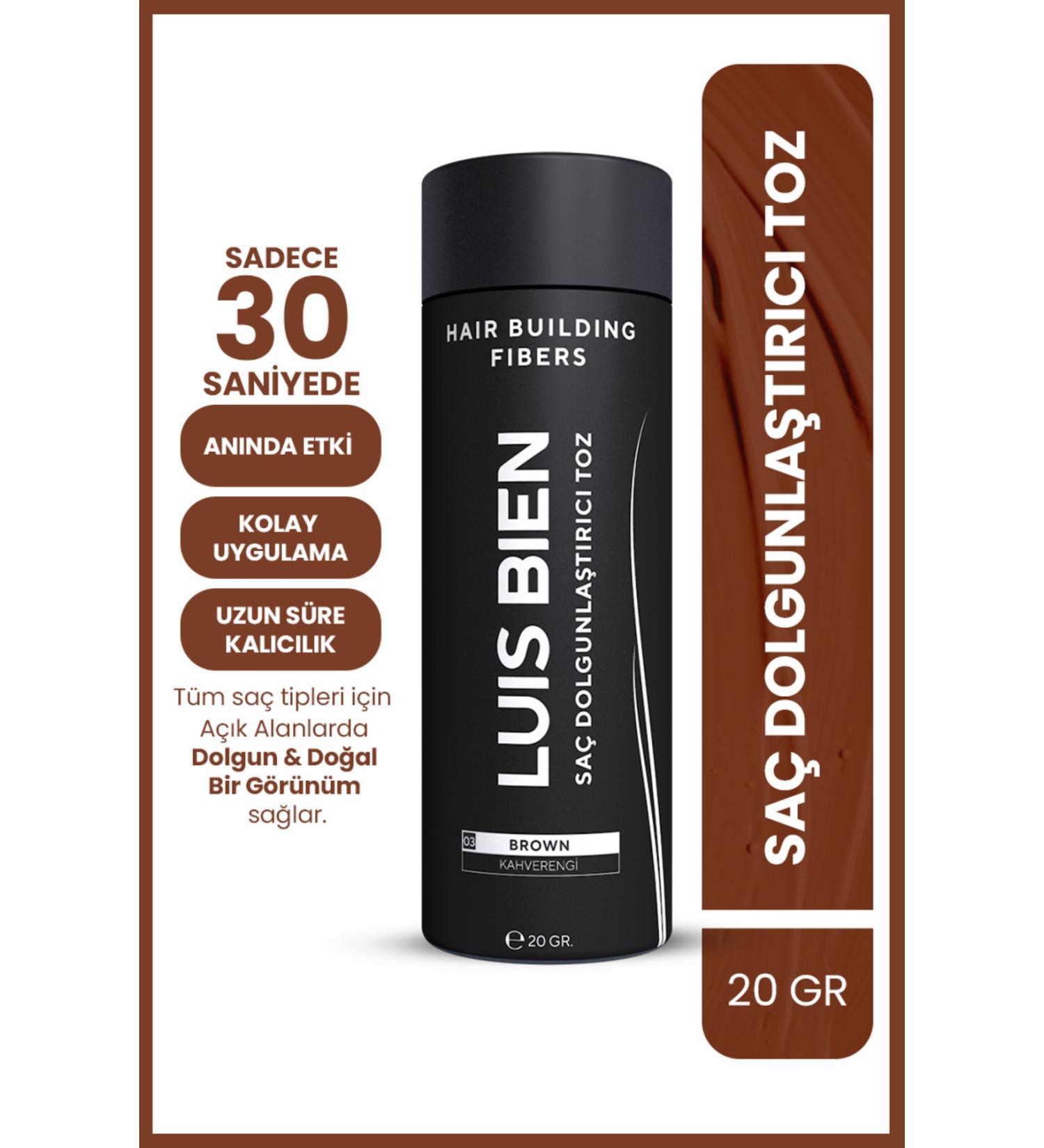 Luis Bien Hair Volumizing Powder Fiber- Brown 8681967480771 - Buy Online on GoSupps.com