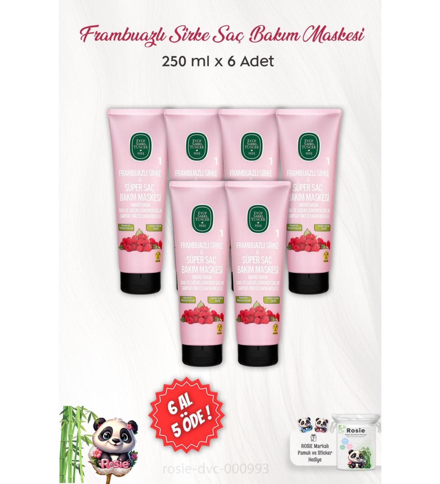 Ey p Sabri Tuncer BUY 6 PAY 5 Ey p Sabri Tuncer Raspberry Vinegar Care Mask 250 ml and ROSIE - Buy Online on GoSupps.com