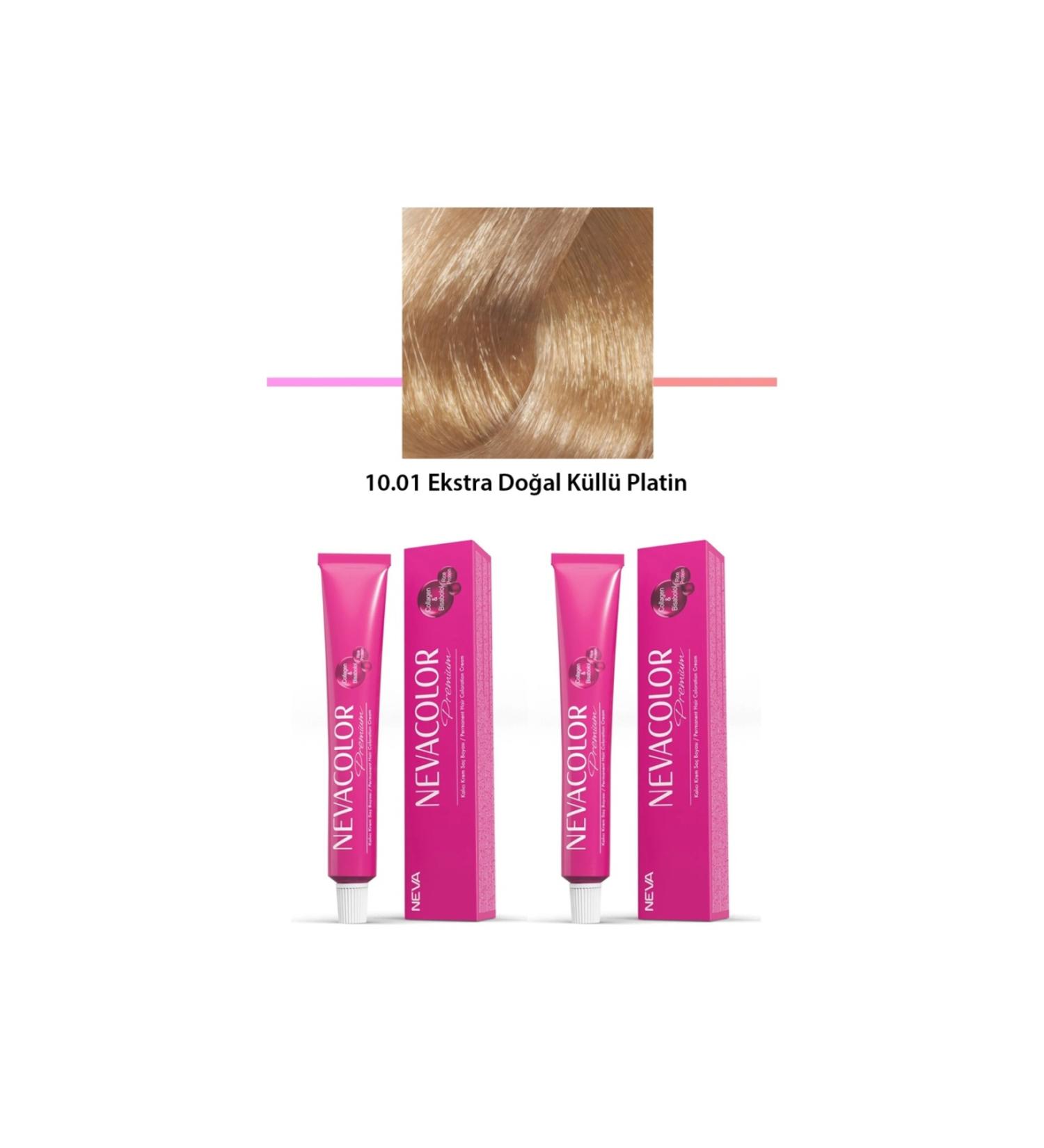 Skygo 2 Set Premium 10.01 Extra Natural Ash Platinum - Permanent Cream Hair Dye 2 X 50 g Tube