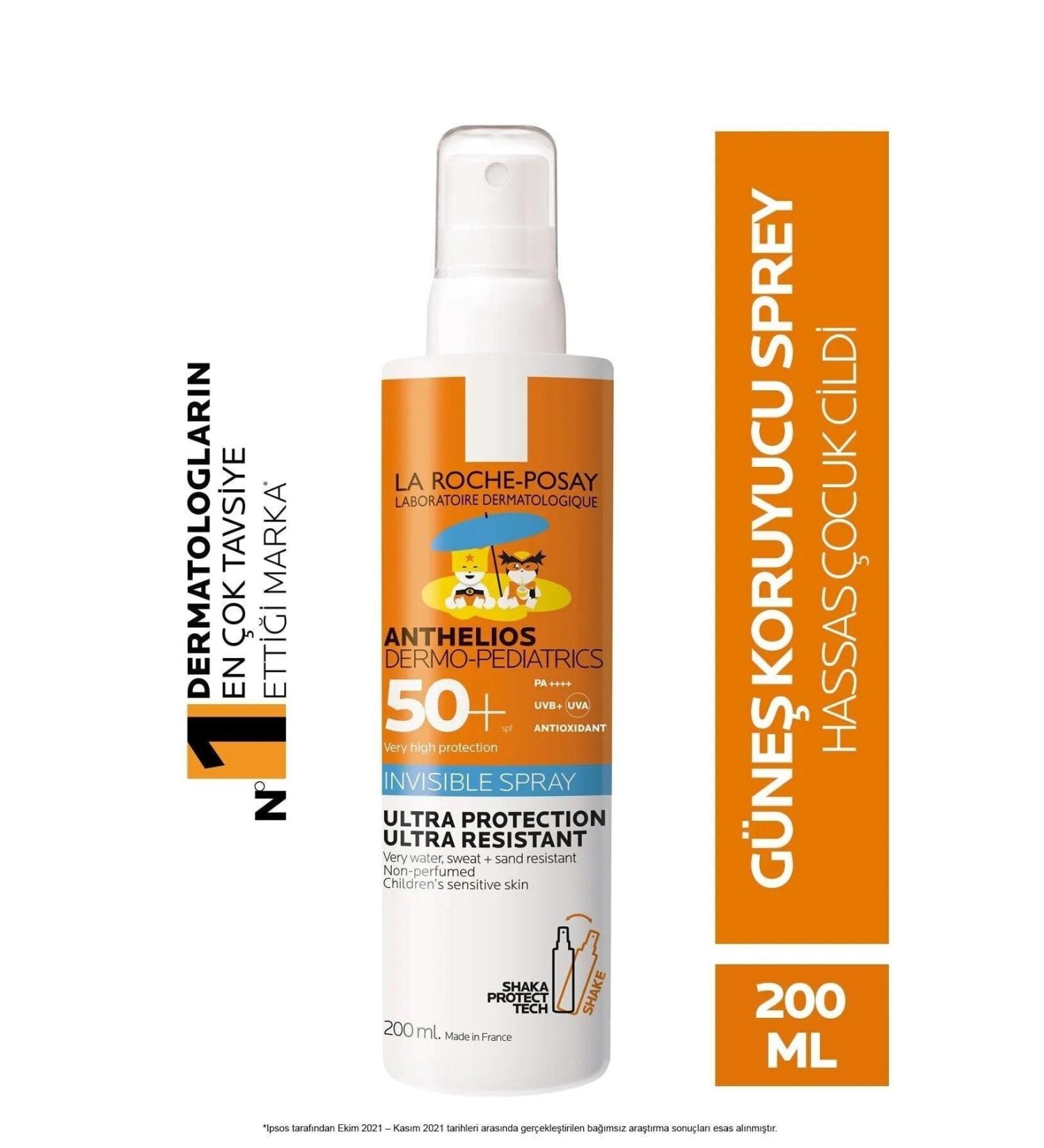 La Roche Posay ANTHEL OS XL SPF 50 HIGH PROTECTION CHILDREN'S FACE AND BODY SUN SPRAY 200 ML. D.CENTER684