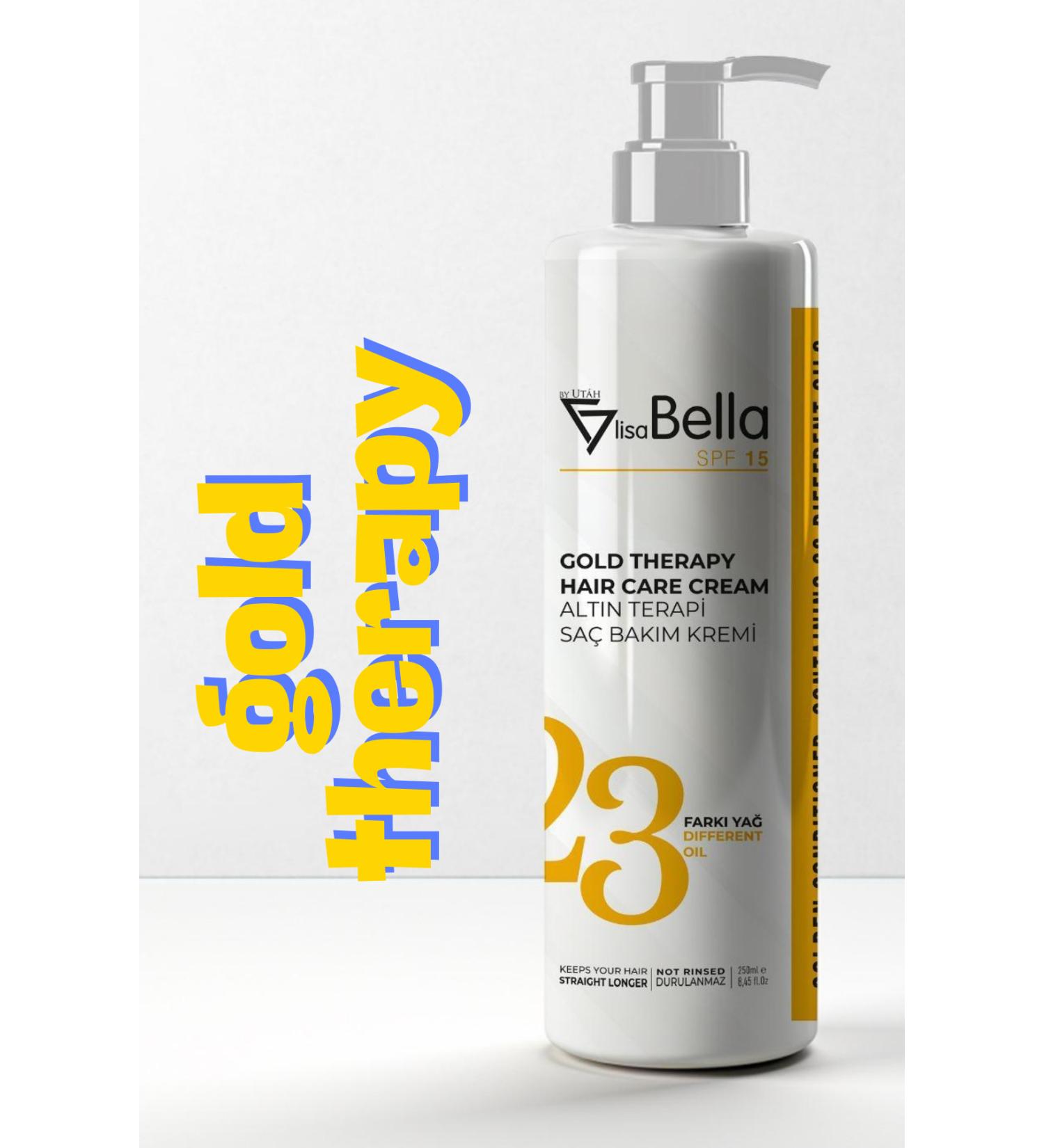 BY UTAH LISA BELLA Gold Therapy Hair Care Cream 250 Ml- Gold Therapy Leave-In Hair Care Cream - Buy Online on GoSupps.com