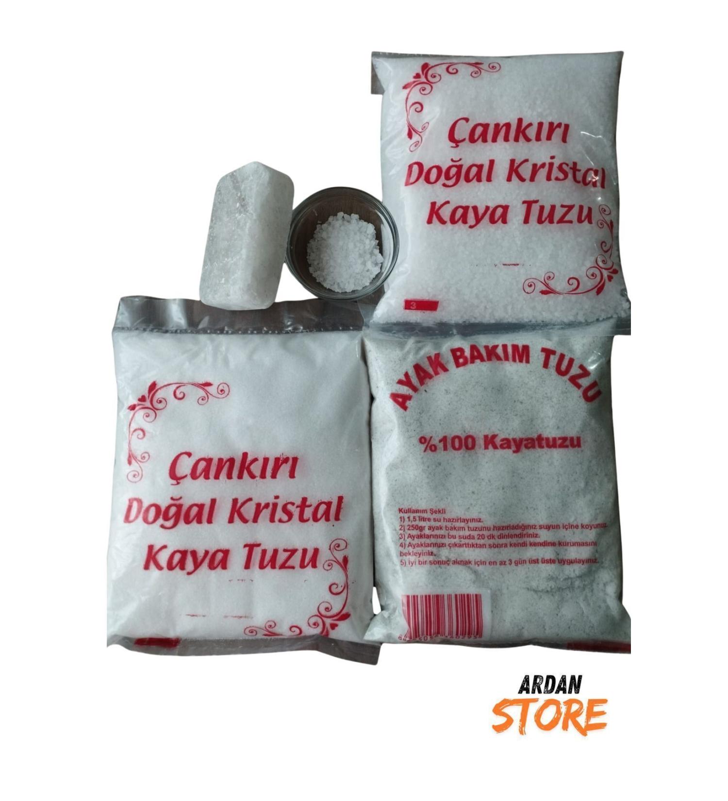 ARDAN 4-Pack ank r Crystal Rock Salt Foot Care Salt Ground Table Salt (1 KG) and Salt Soap.