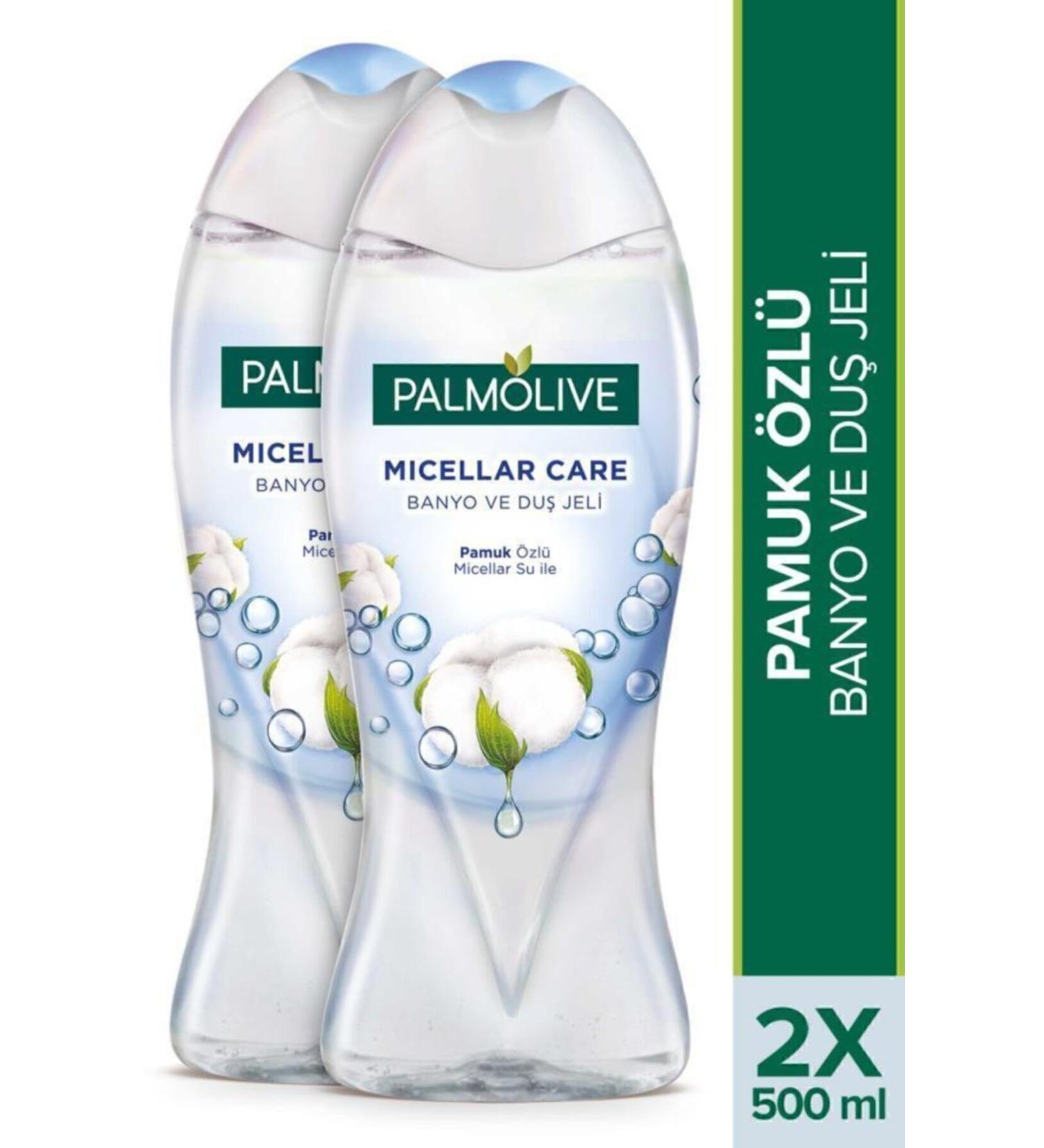 Palmolive Micellar Care Cotton Essence Micellar Water Bath and Shower Gel 2 X 500 ml - Buy Online on GoSupps.com