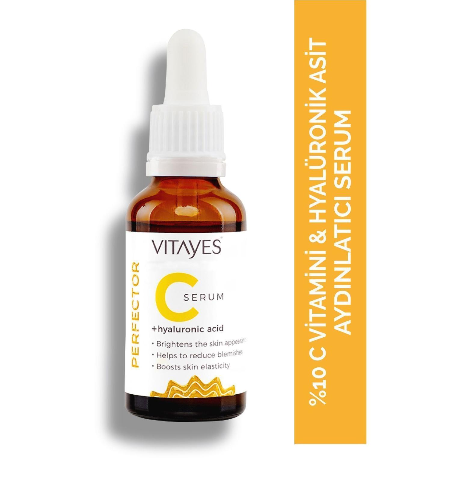 VITAYES Vitamin C Skin Tone Equalizer Anti-Spot Hyaluronic Acid Brightening Moisturizing Skin Serum - Buy Online on GoSupps.com