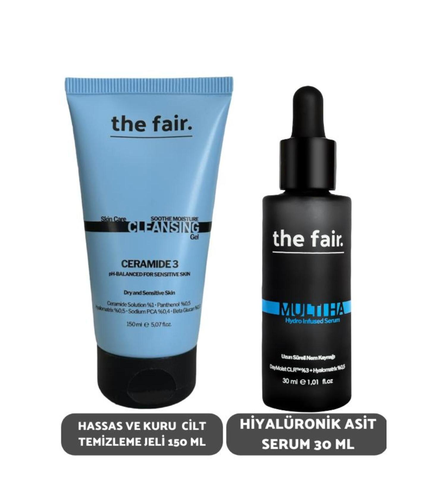 The Fair Sensitive and Dry Skin Cleansing Gel and Hyaluronic Serum 30 ml - Buy Online on GoSupps.com