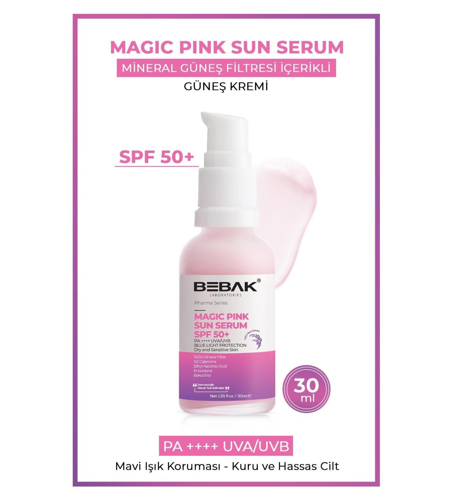 Bebak Skin Tone Equalizer Brightening High Protection +50 Factor Pink Sun Cream/Serum 30ml - Buy Online on GoSupps.com