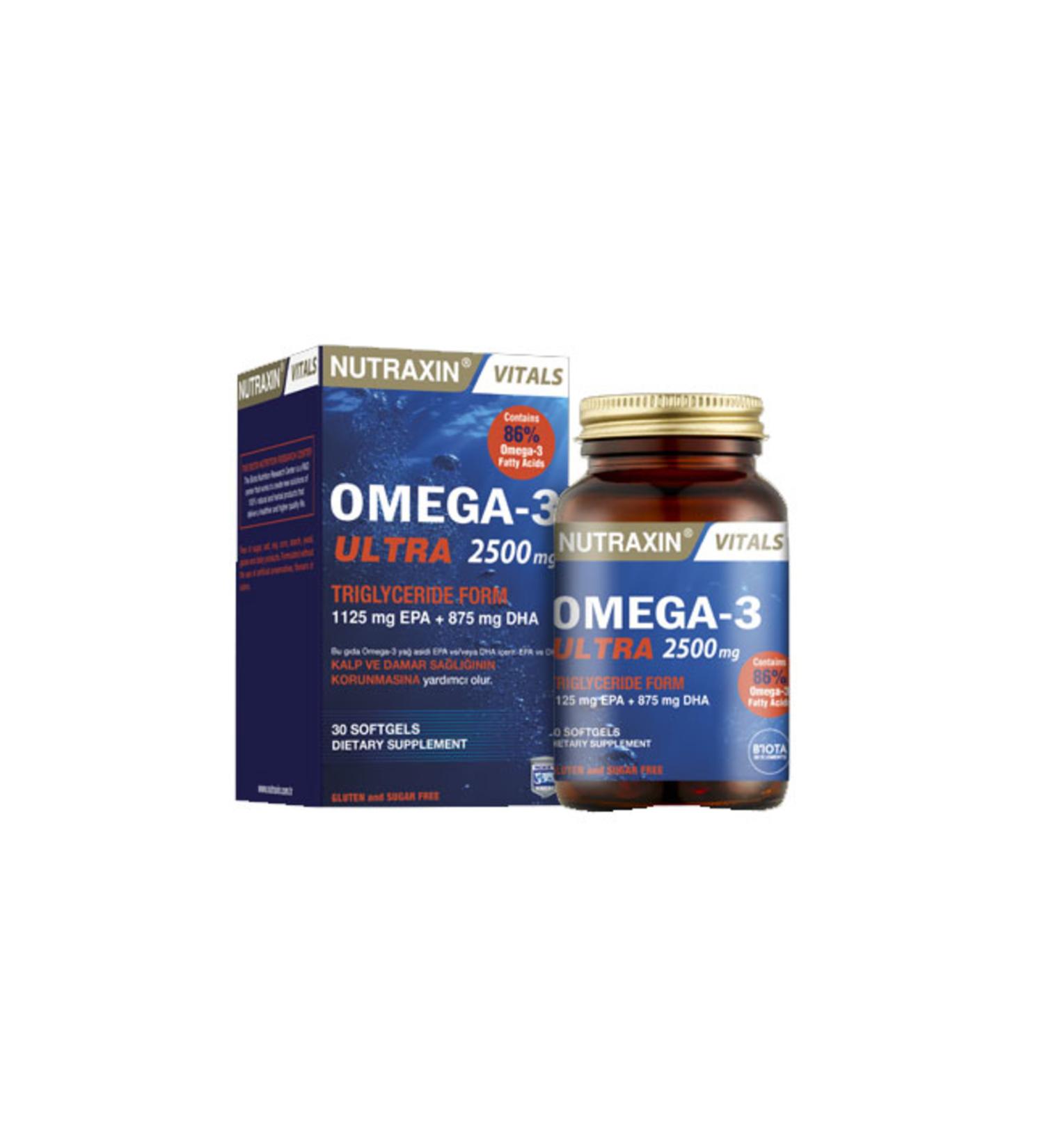 Nutraxin Omega-3 Ultra 2.500 mg 30 Softgel (SINGLE)