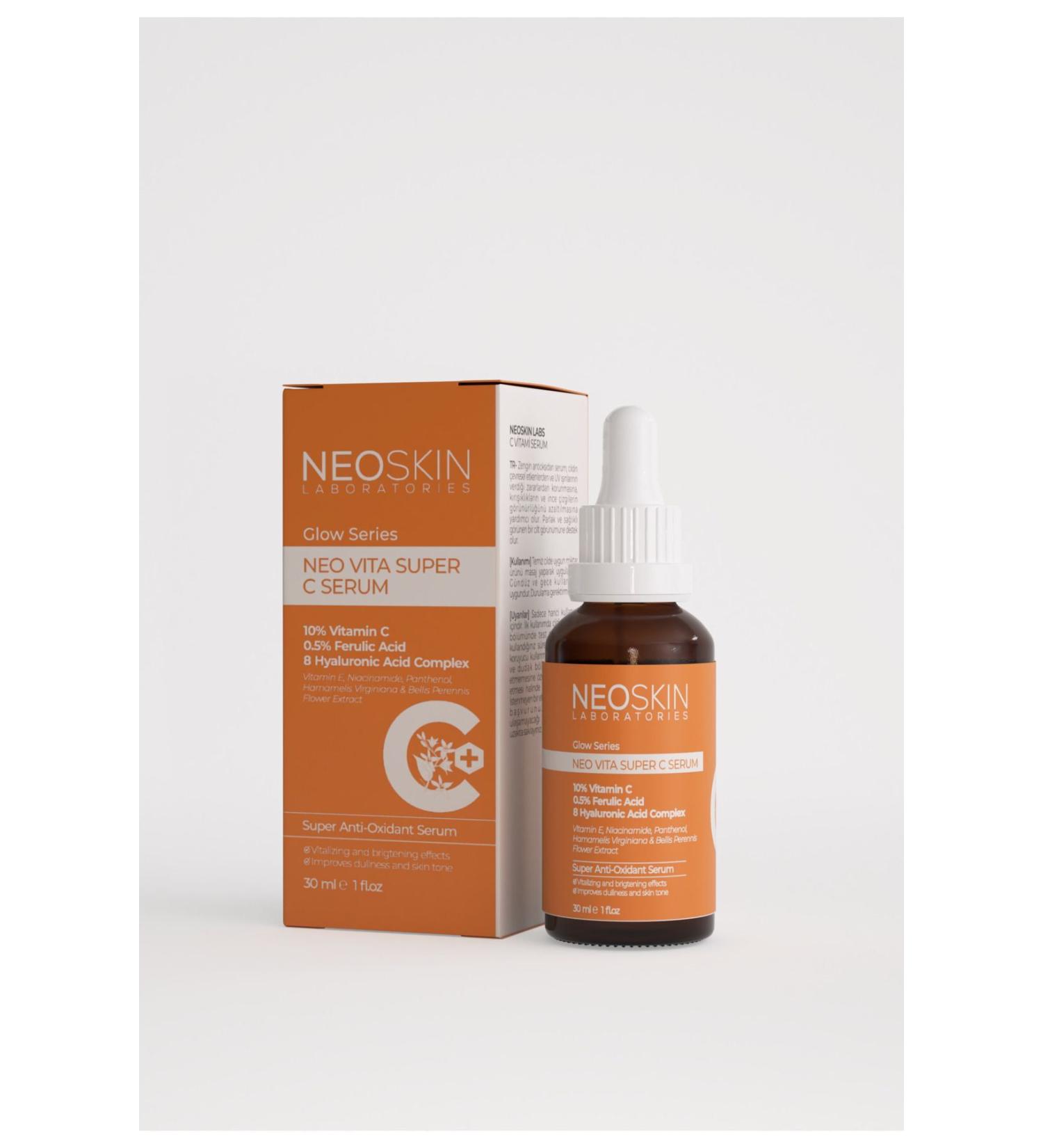 NEOSKIN Vita Super C Serum- Brightening and Tone-Equalizing Antioxidant Serum with Vitamin C